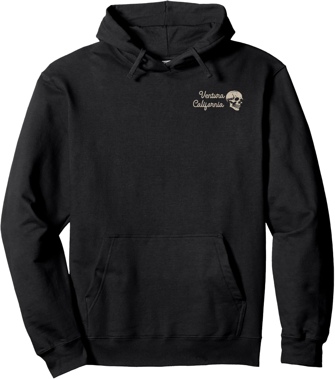 Ventura California CA Retro Surfer Front & Back Hoodie - Hoodie | Black