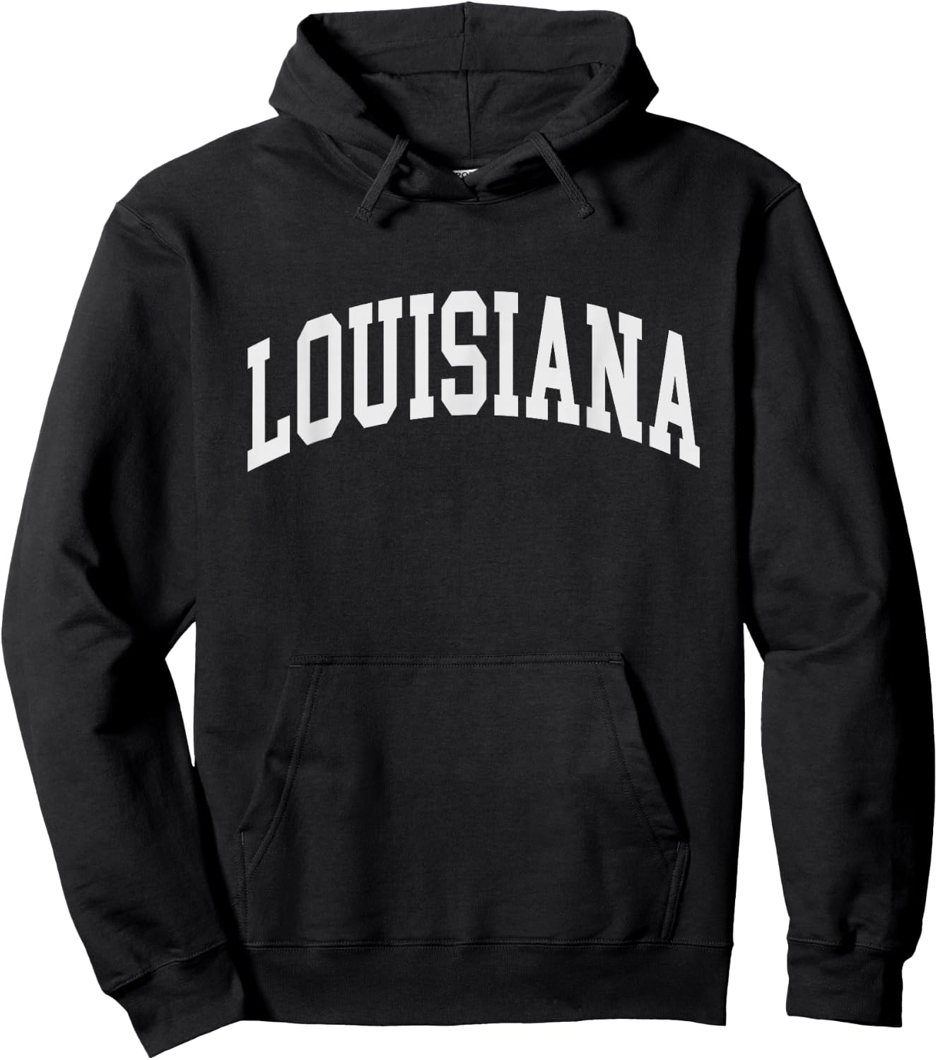 Graphic Apparel Co. - Louisiana - Modern Classic - Black - Small - - Short Sleeve - -Adults - Cotton 100% - Printed Hoodie - Hoodie | Black