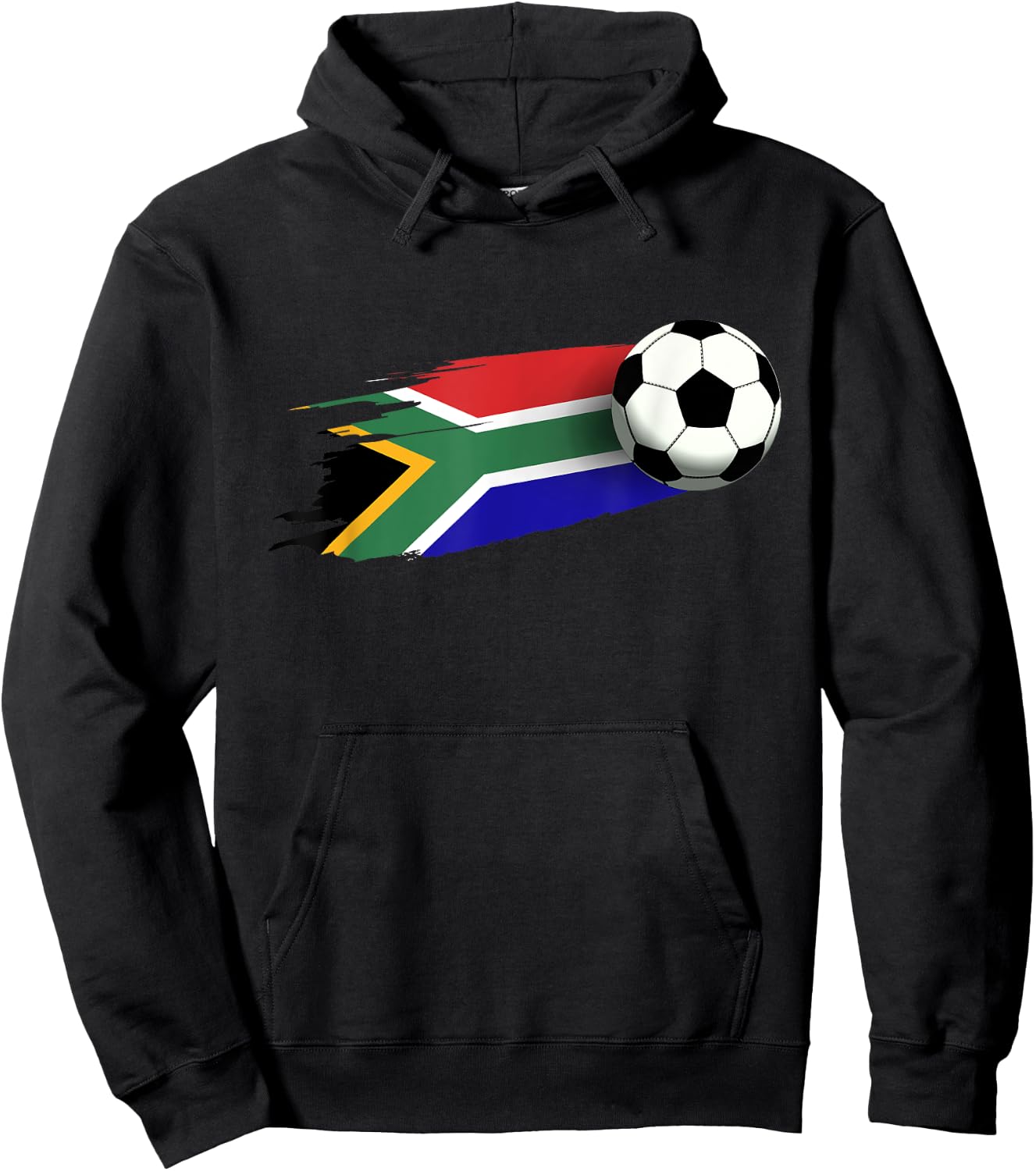 South Africa Flag Jersey South African Soccer Team Hoodie - Hoodie | Black