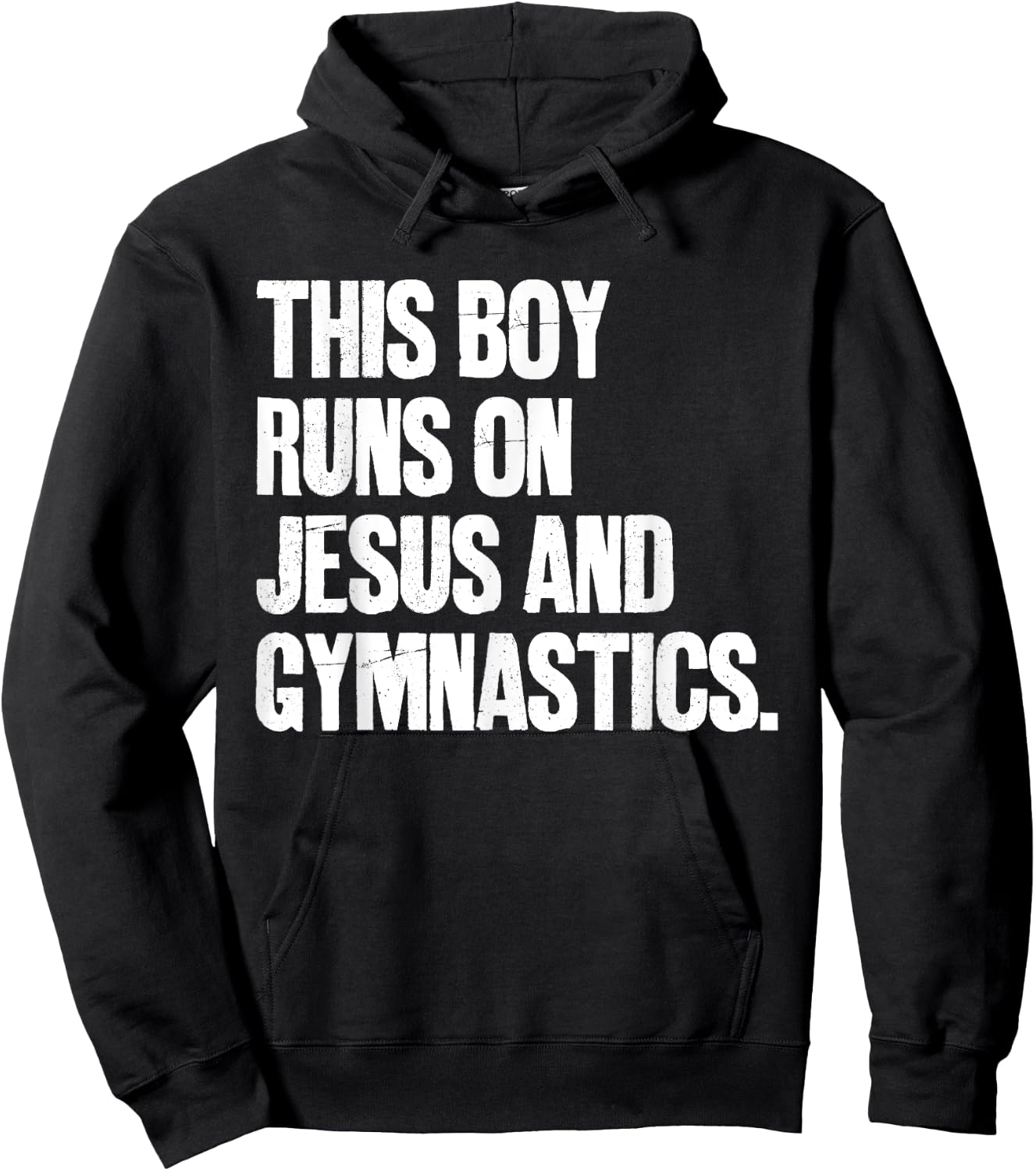 This Boy Runs On Jesus And Gymnastics Christian Hoodie - Hoodie | Black