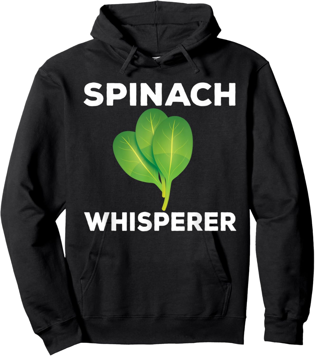 Funny Spinach Whisperer Outfit Garden Plants Hoodie - Hoodie | Black
