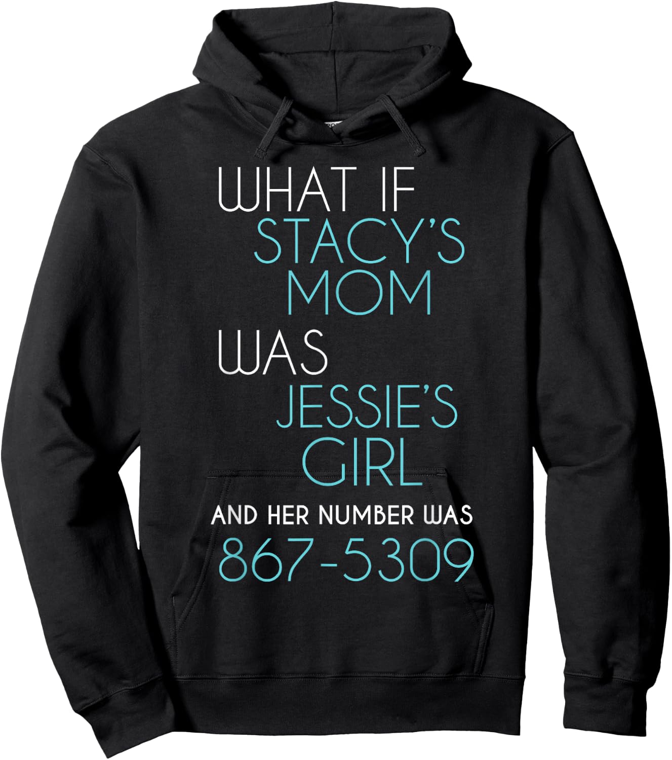 What If Stacy s Mom Was Jessie's Girl And Her Number Was 867 Hoodie - Hoodie | Black