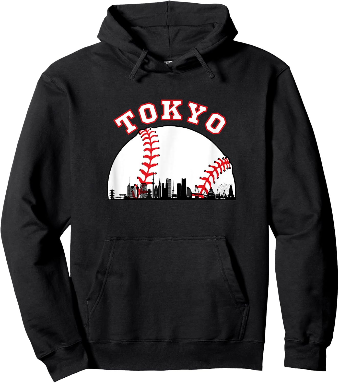 Tokyo Baseball Shirt Tokyo Japan Cityscape Tokyo Skyline Hoodie - Hoodie | Black