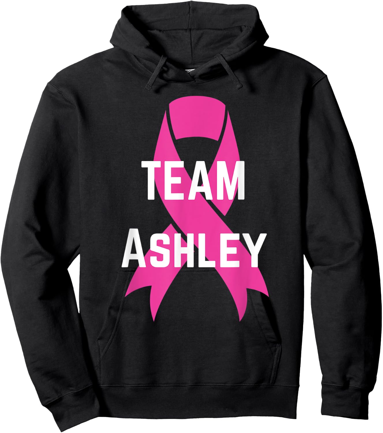 Personalized Team Ashley I wear Pink Breast Cancer shirt Hoodie - Hoodie | Black