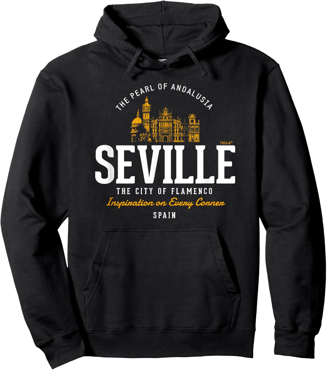Spain Vintage Styled Retro Seville Hoodie - Hoodie | Black