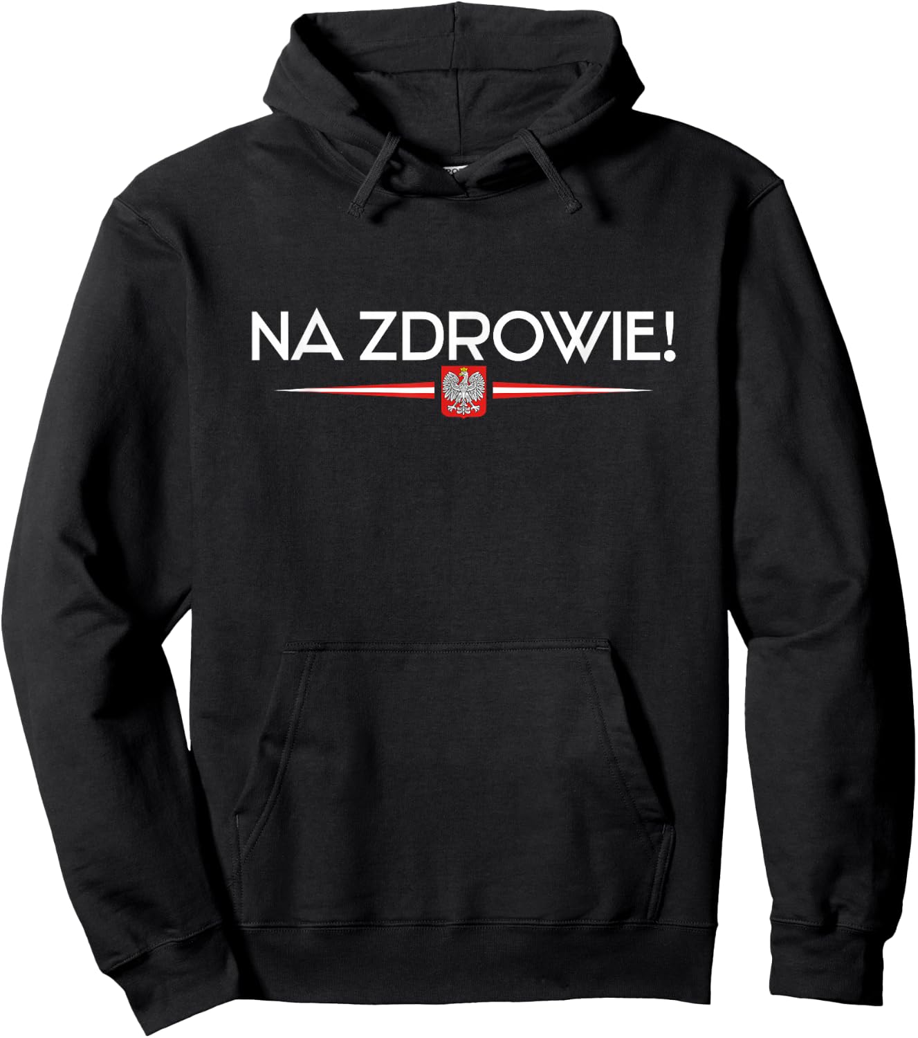 Polish Culture Designs Na Zdrowie Poland - Women's Black Small Short Sleeve Hoodie - Hoodie | Black