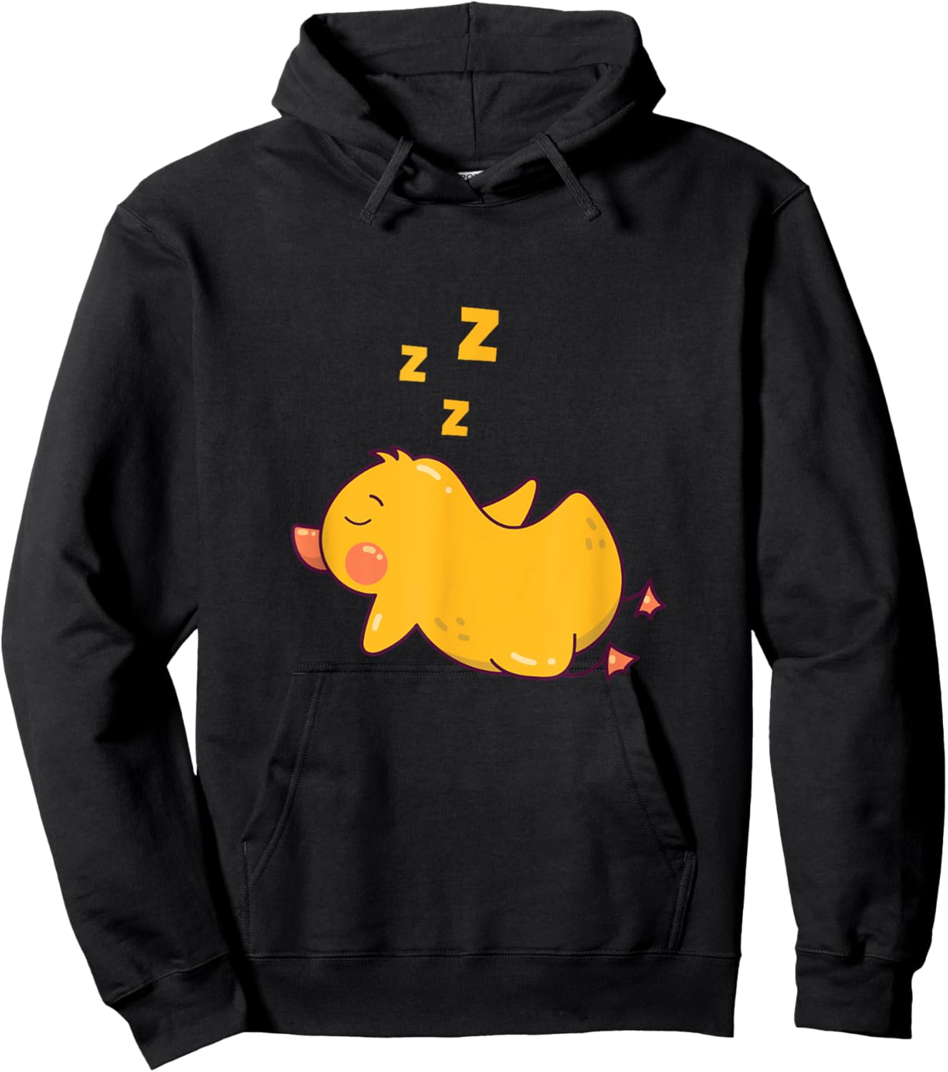 Sleeping Duck Rubber Duckling Nap Sleep Pajamas Party Hoodie - Hoodie | Black