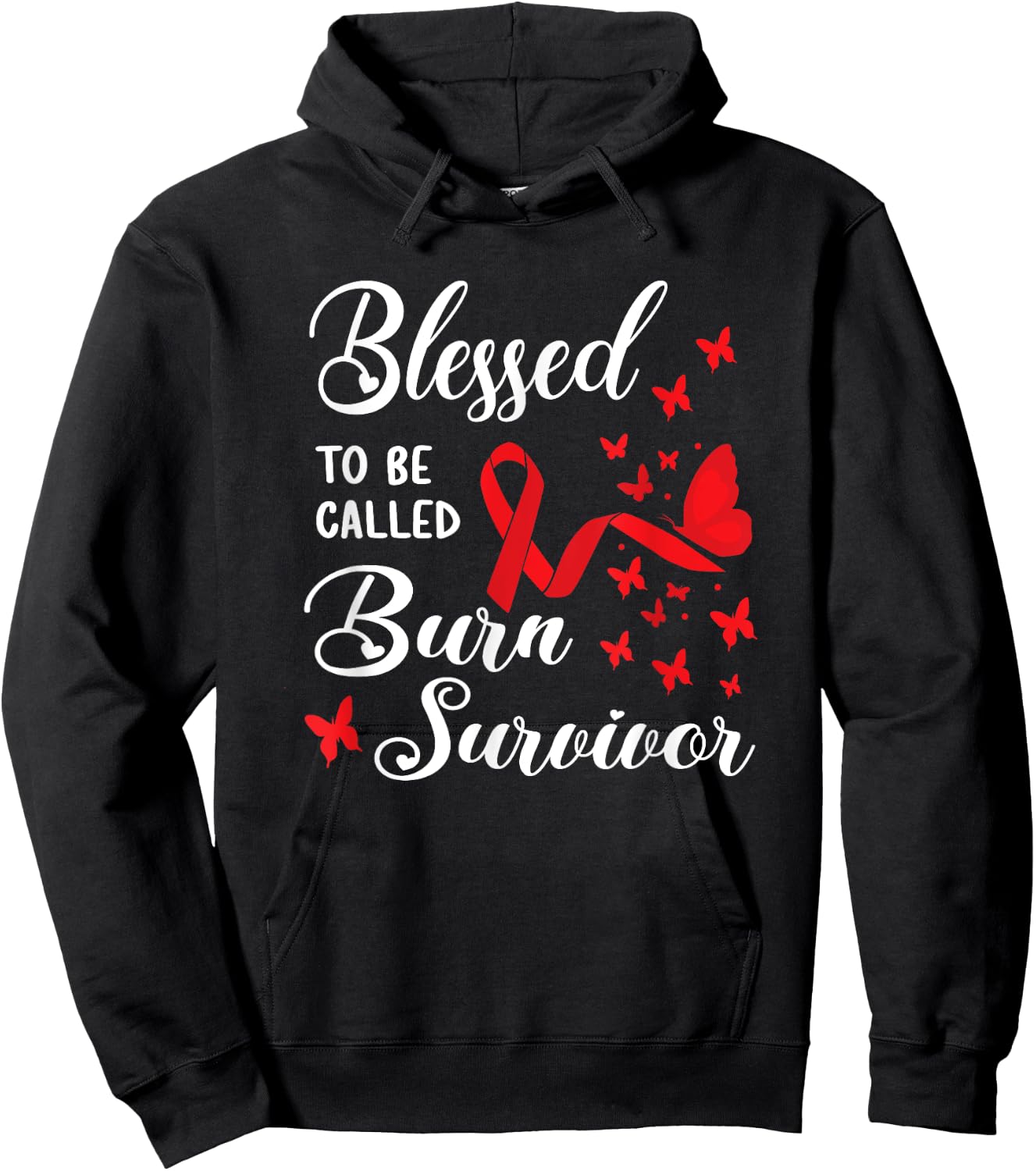 Blessed To Be Called Burn Survivor Awareness Fire Accident Hoodie - Hoodie | Black