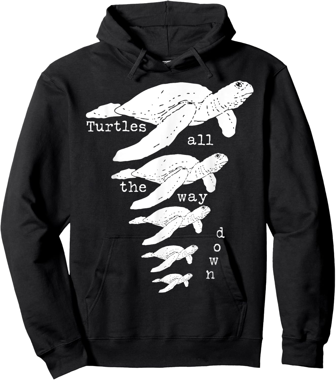 Funny Turtles All The Way Down Christian Apologetics Hoodie - Hoodie | Black