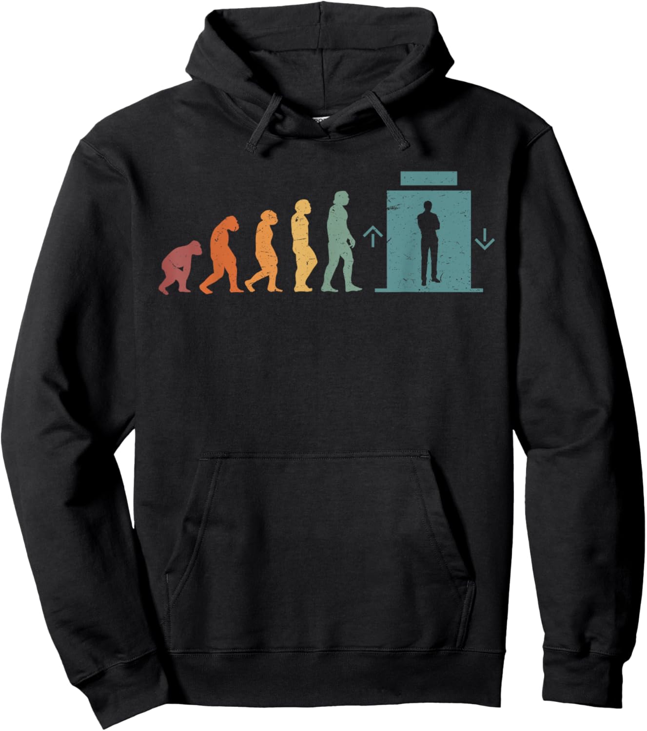 Evolution Of An Elevator Hoodie - Hoodie | Black