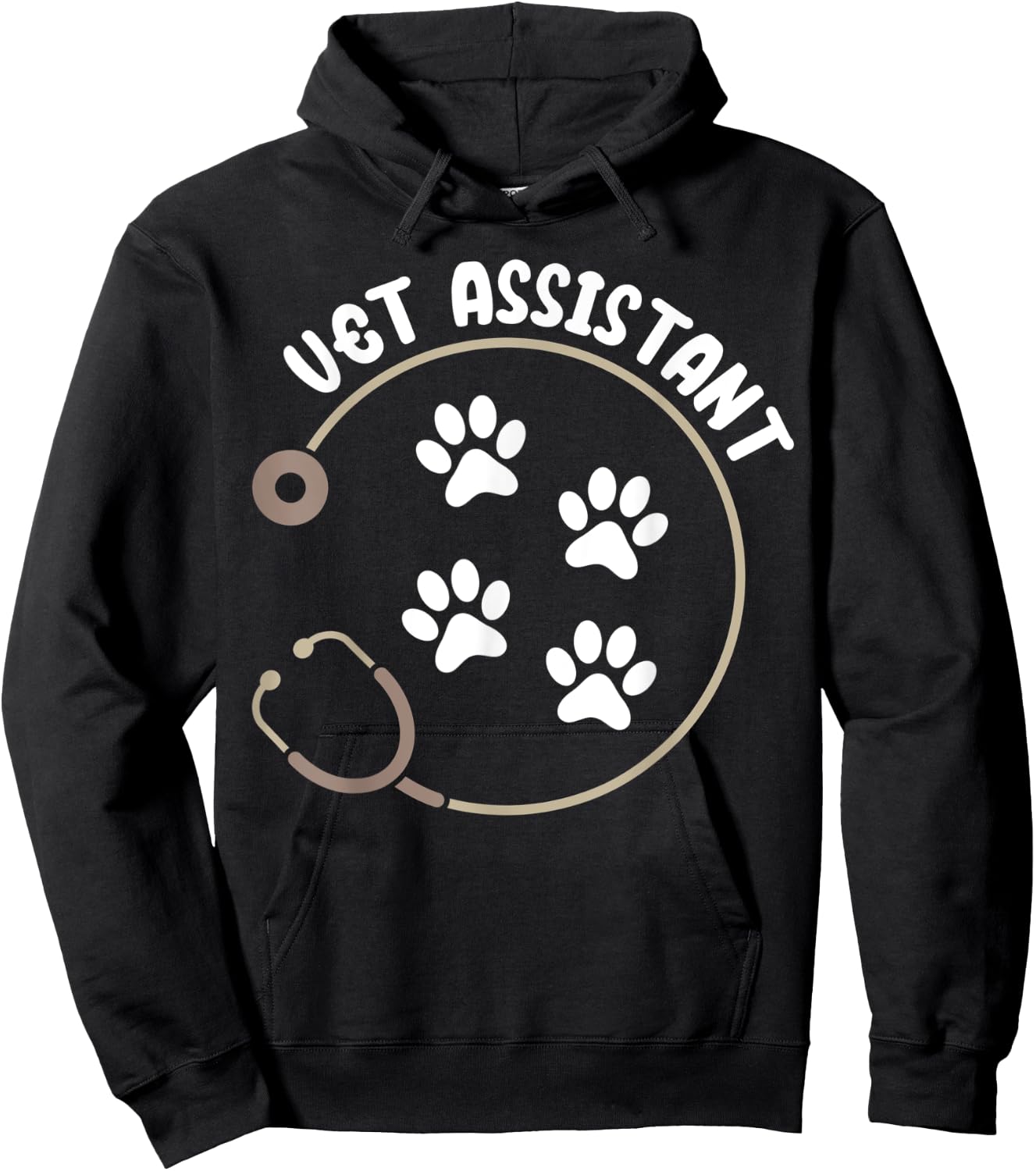 Vet Assistant Stethoscope Veterinary Assistant Hoodie - Hoodie | Black