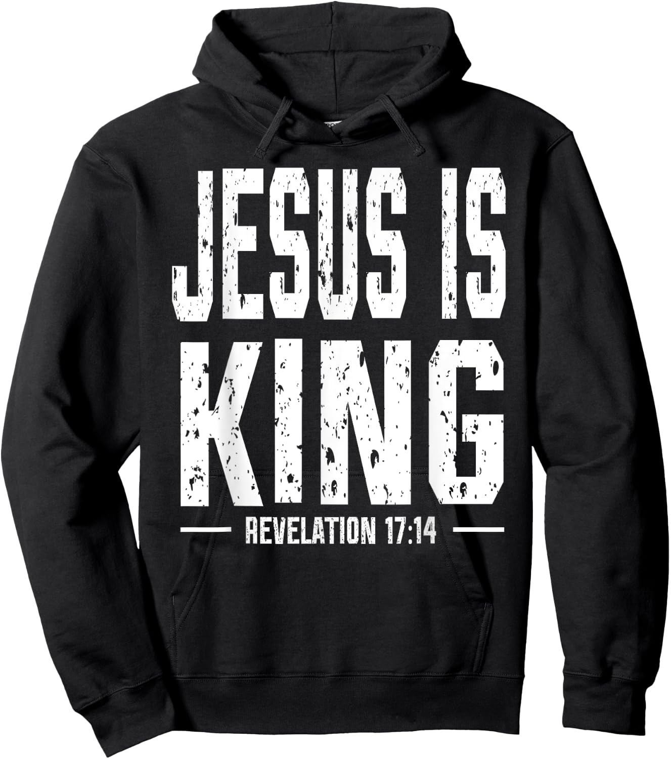 Jesus is King Revelation 17:14 dark Hoodie - Hoodie | Black