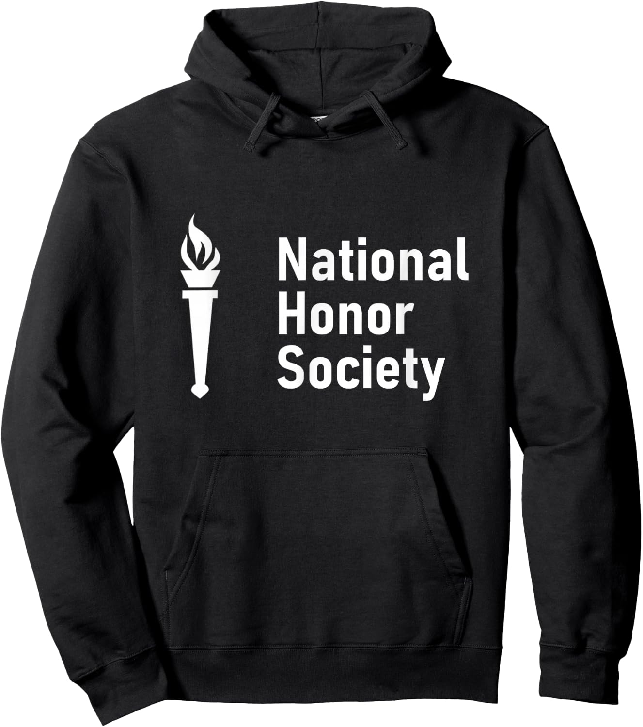 National Honor Society Scholastic Torch Logo Hoodie - Hoodie | Black