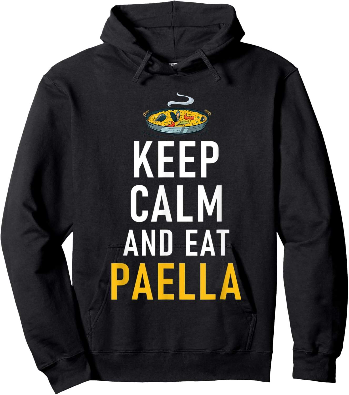 Spain Keep Calm and eat Paella Spanish Paella Hoodie - Hoodie | Black
