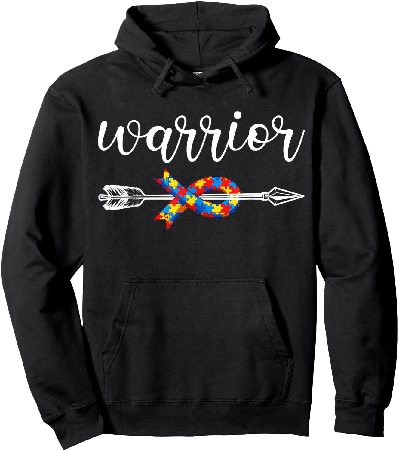 Autism Awareness Women Men Kids Autism Warrior Autistic ASD Hoodie - Hoodie | Black
