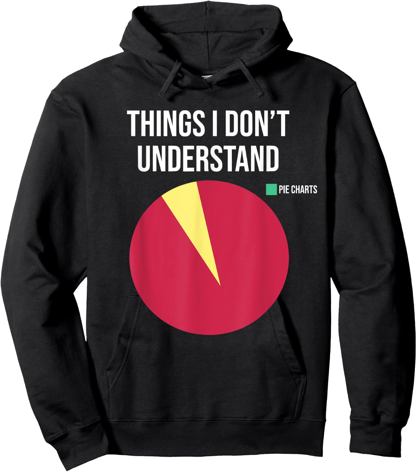 Funny Pie Chart Meme Hoodie - Hoodie | Black