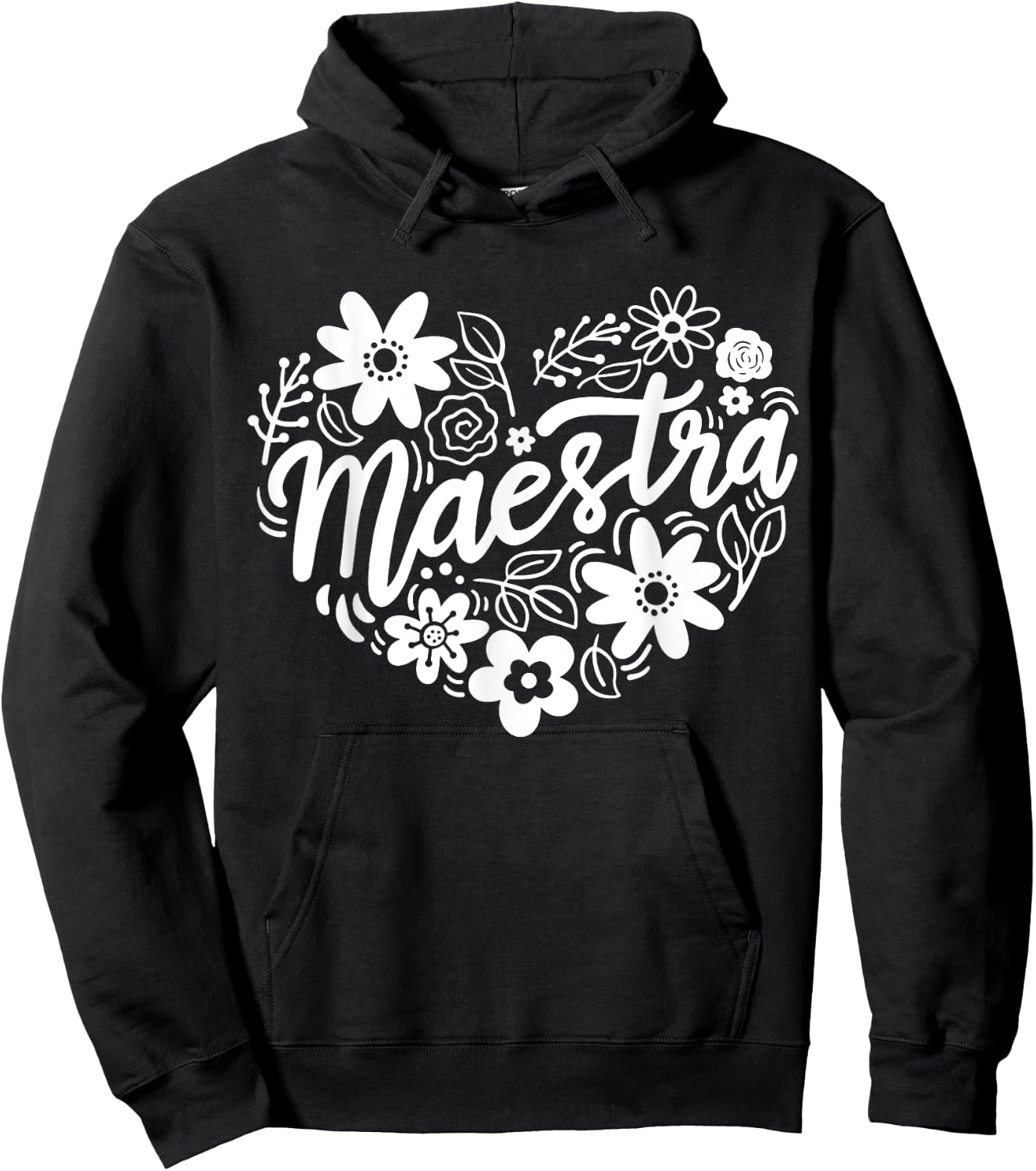 Maestra Spanish Teacher Women Girls Kids Hoodie - Hoodie | Black