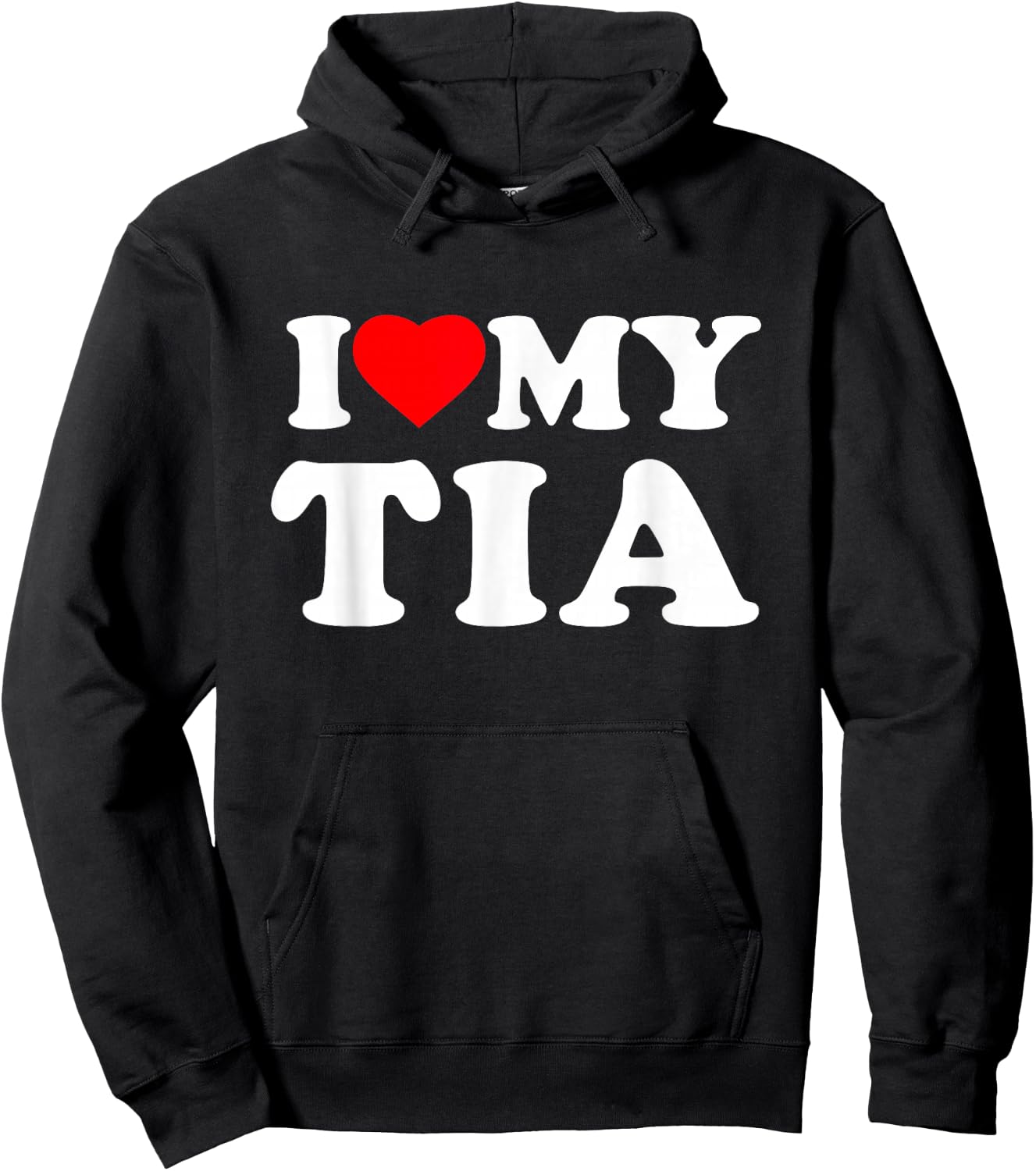 I Love My Tia I Heart Family Grandma Hoodie - Hoodie | Black