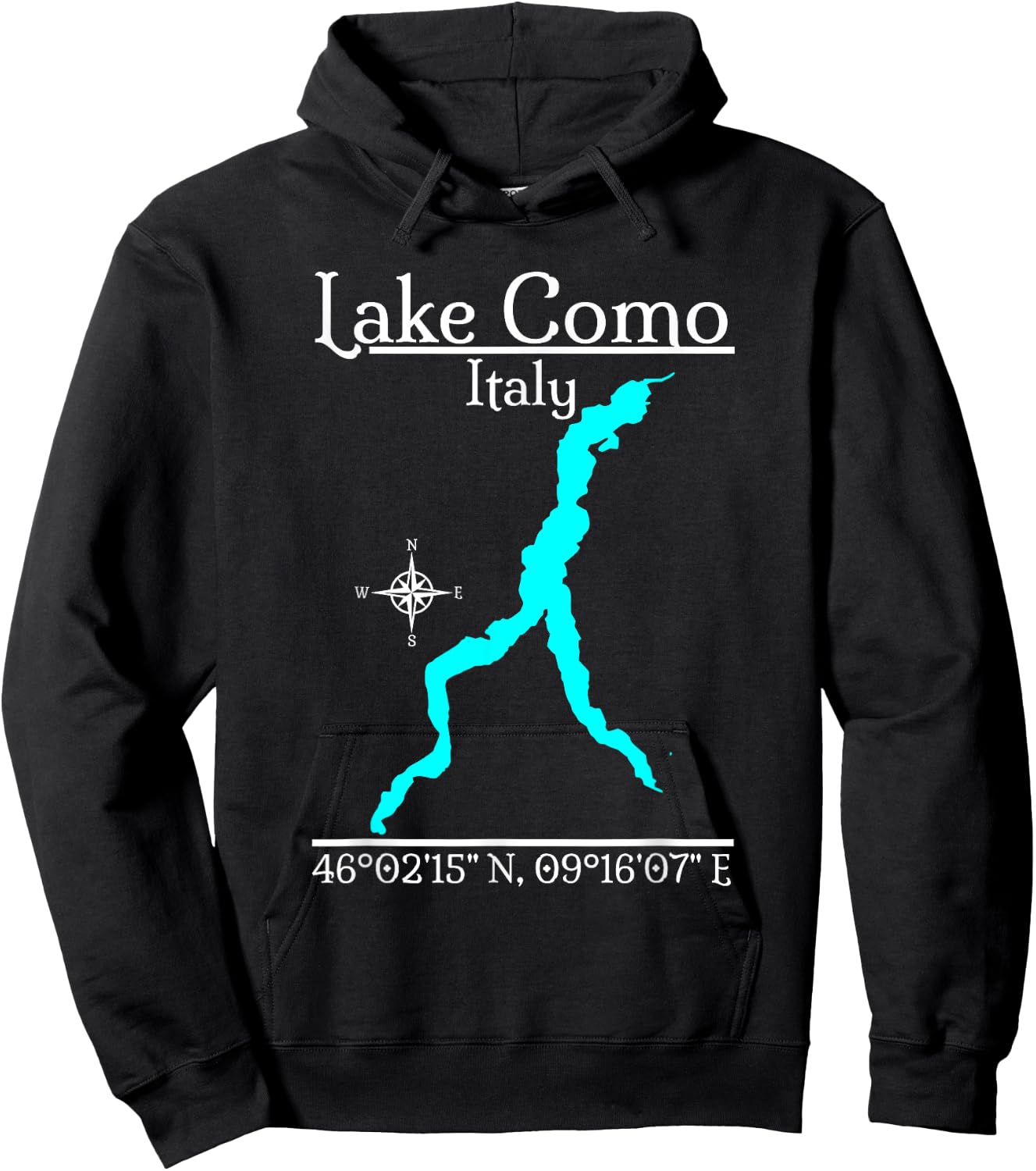 Lake Como, Italy Hoodie - Hoodie | Black