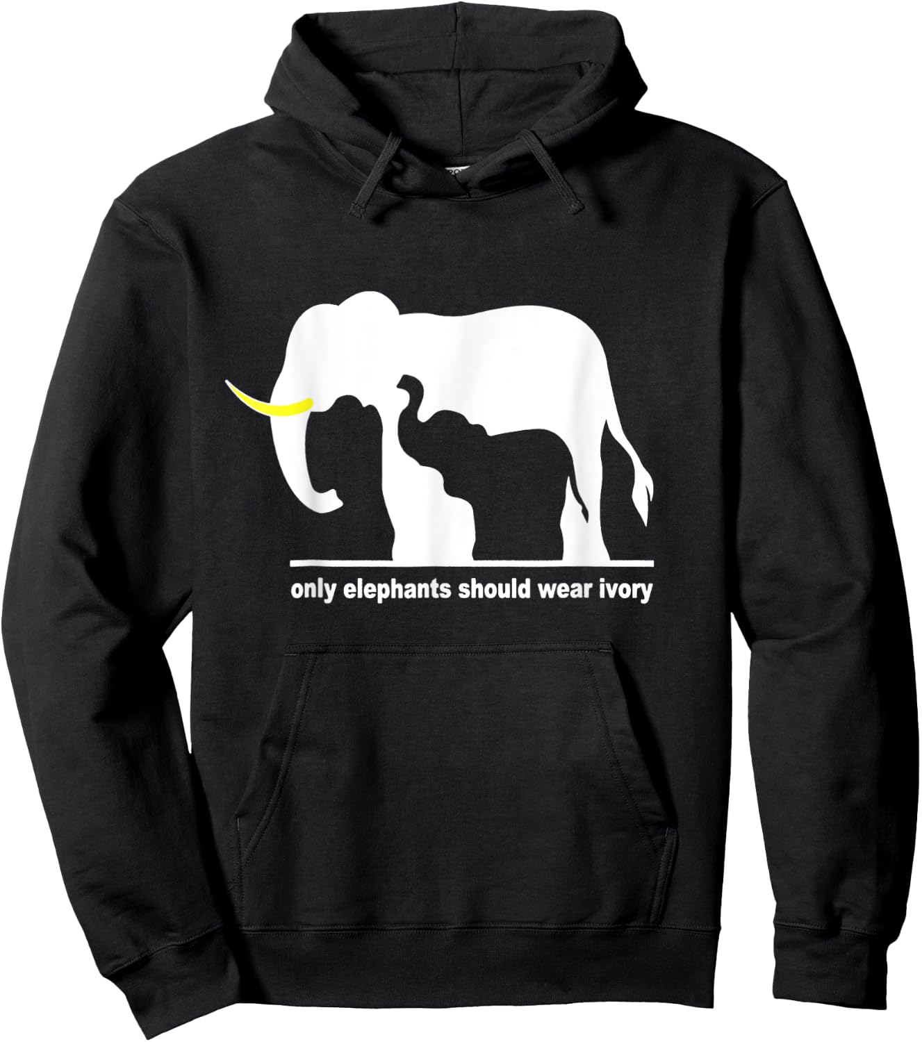 Only elephant should wear ivory Hoodie - Hoodie | Black
