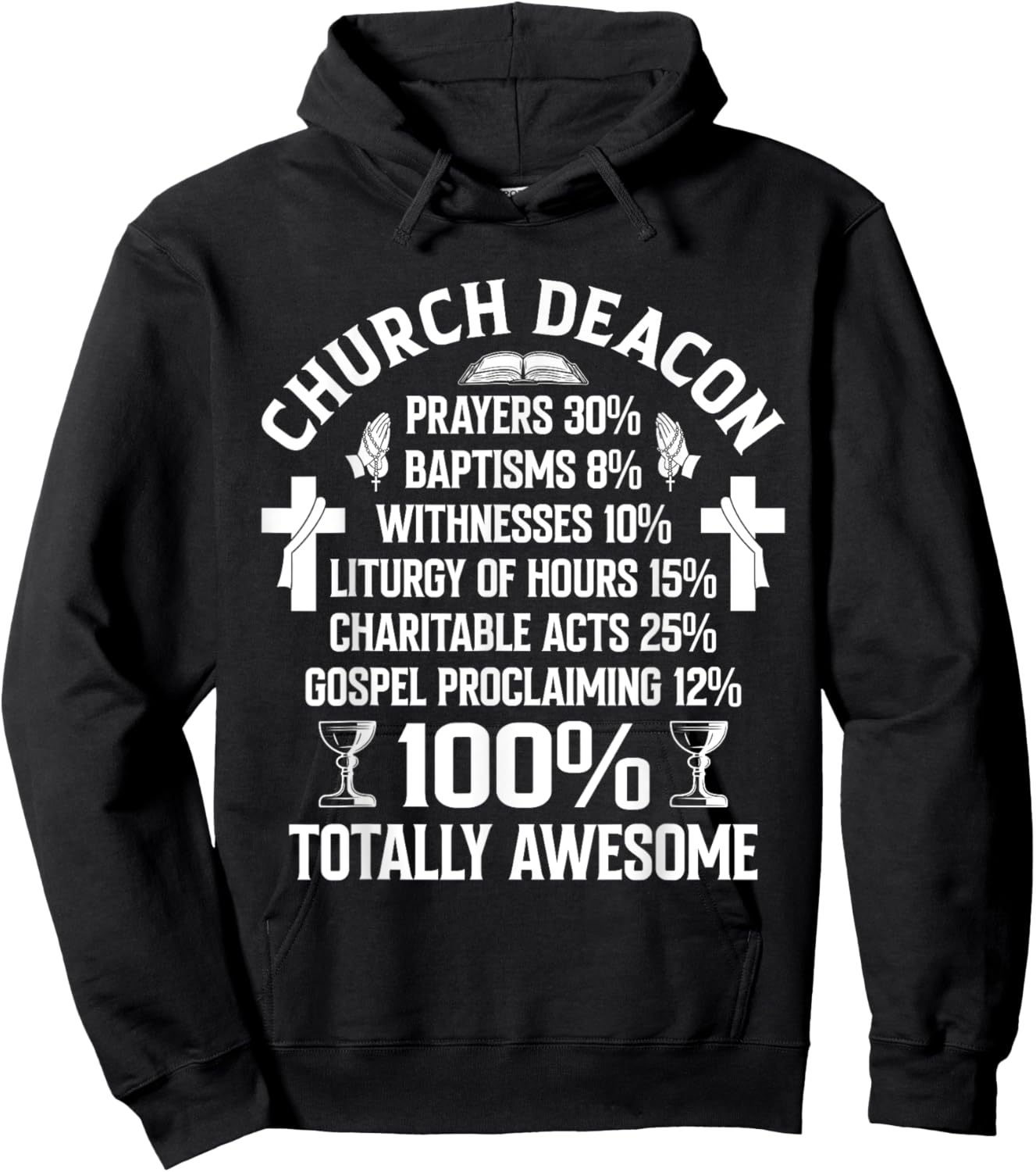 Church Deacon Religion Christian Believer Church Minister Hoodie - Hoodie | Black