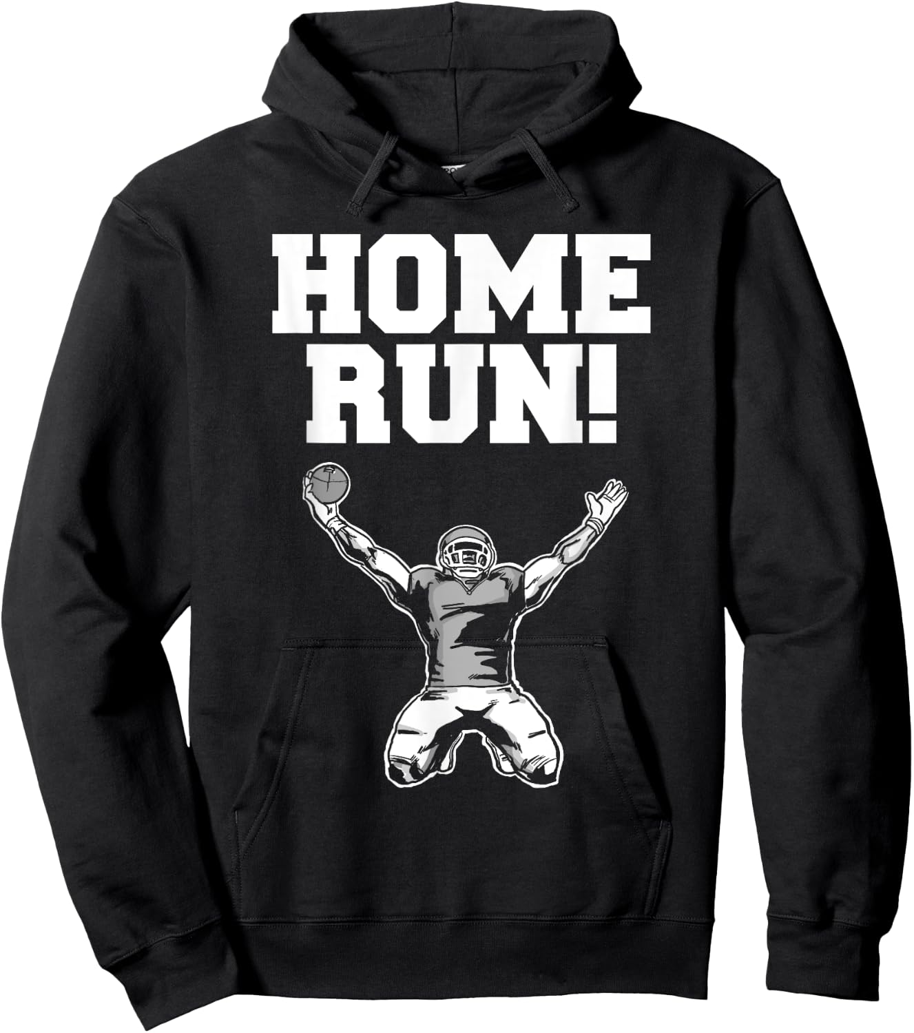 Football home run funny Sarcastic football home run Hoodie - Hoodie | Black