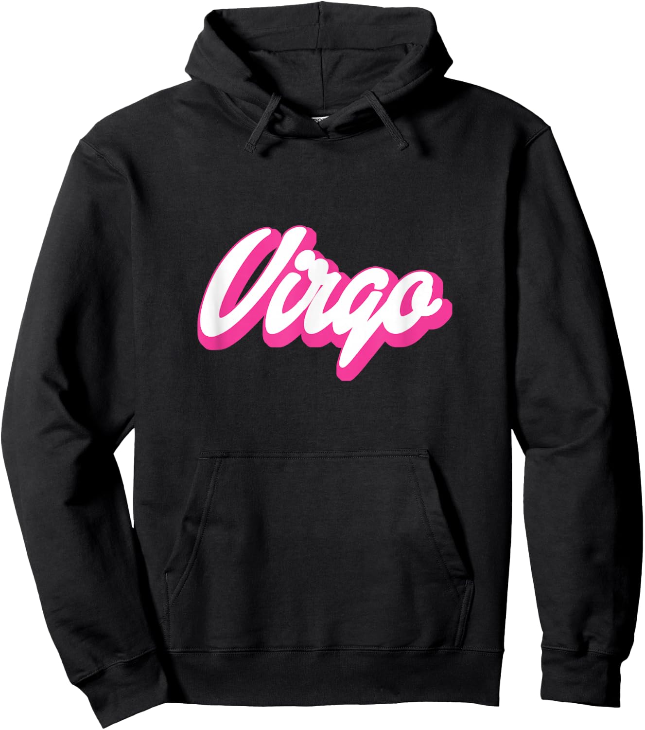 Virgo Zodiac Hot Pink Birthday Sign Hoodie - Hoodie | Black