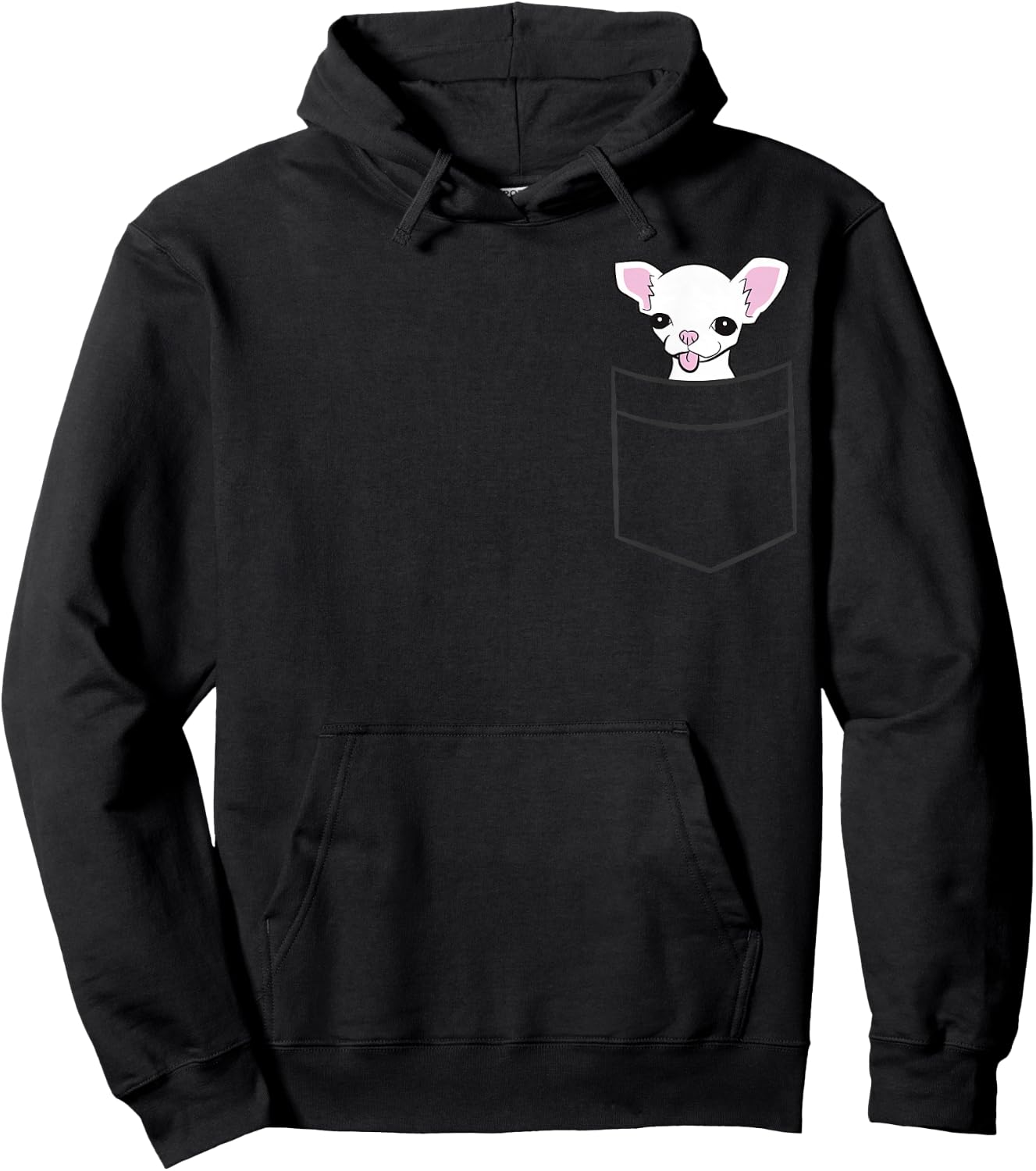Chihuahua Dog In Pocket Funny Chihuahua Hoodie - Hoodie | Black