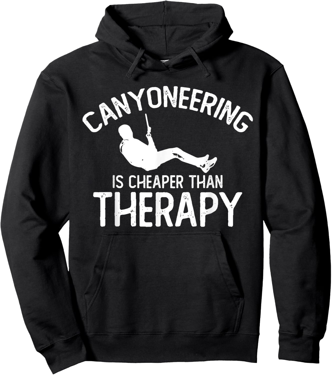 Canyoning Joke Climbing Therapy Hiking Tour Canyoneering Hoodie - Hoodie | Black