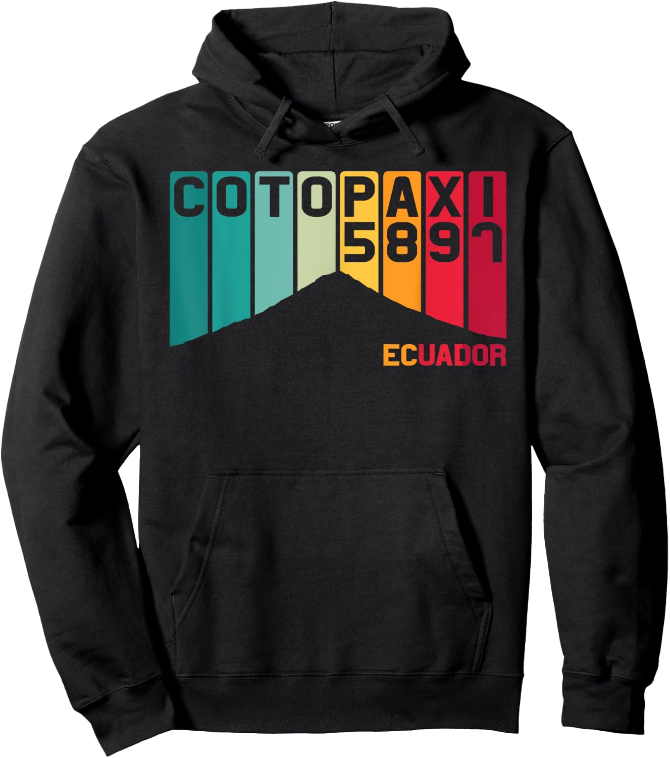 Mount Cotopaxi Ecuador South America Volcano Souvenir Retro Hoodie - Hoodie | Black