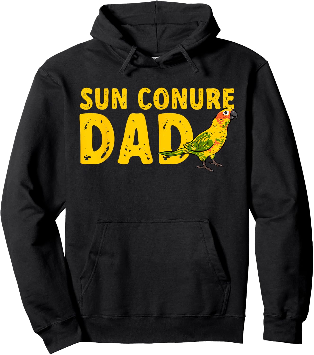 Sun Conure Dad Bird Dad Parrot Bird Conure Hoodie - Hoodie | Black