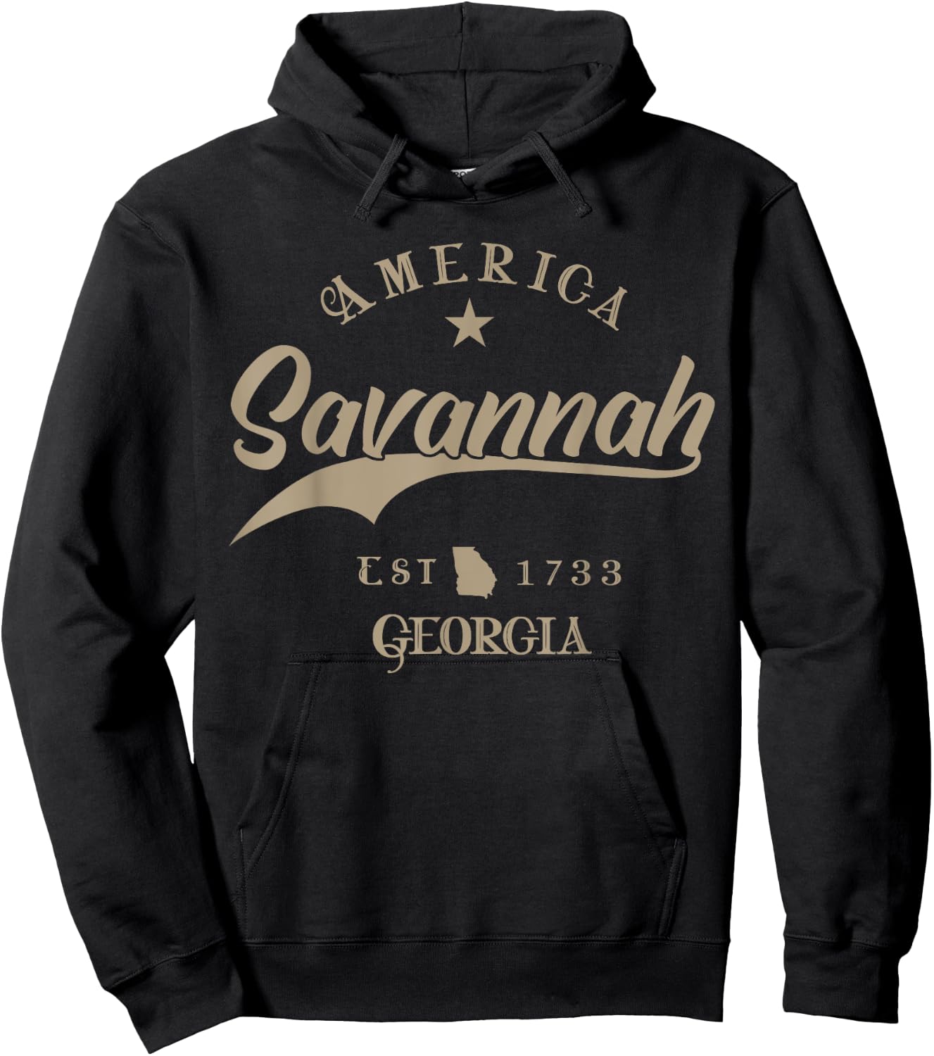 Savannah GA | Georgia Hoodie - Hoodie | Black