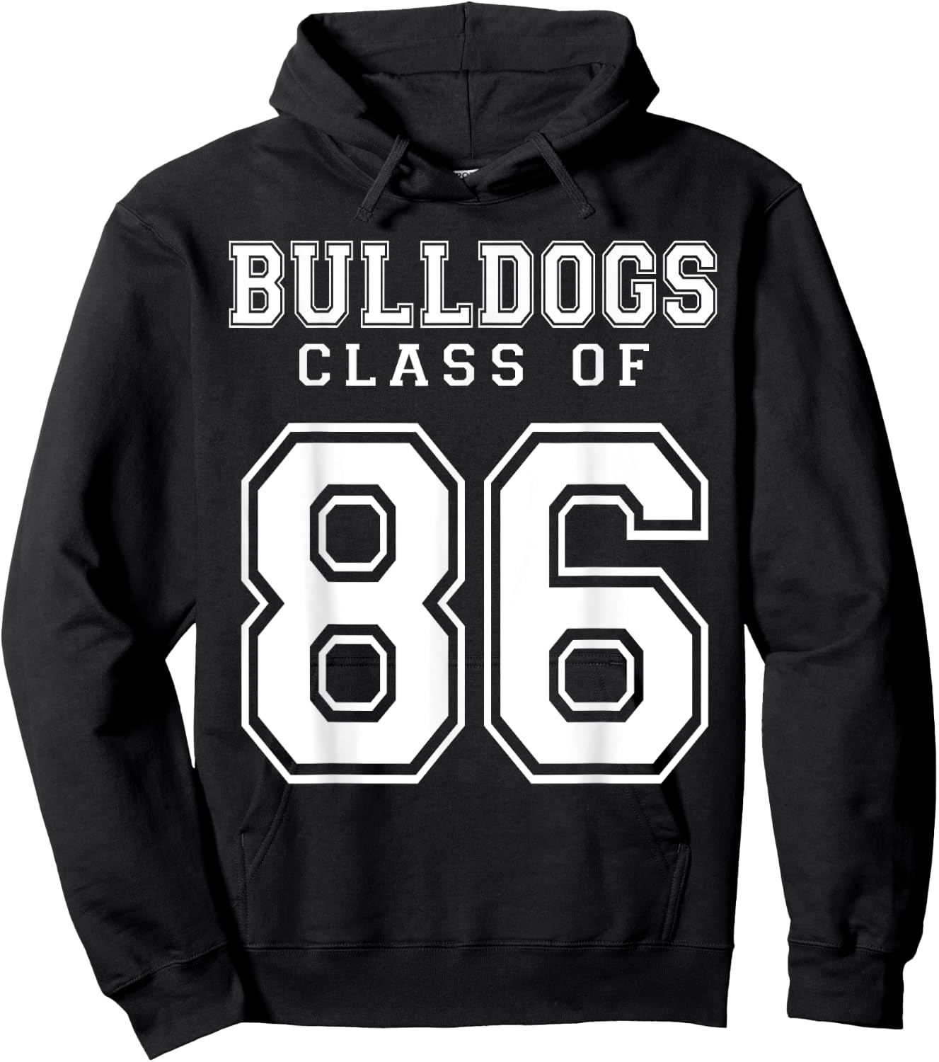 Class Of 1986 Bulldogs Custom Graduation Senior Personalized Hoodie - Hoodie | Black