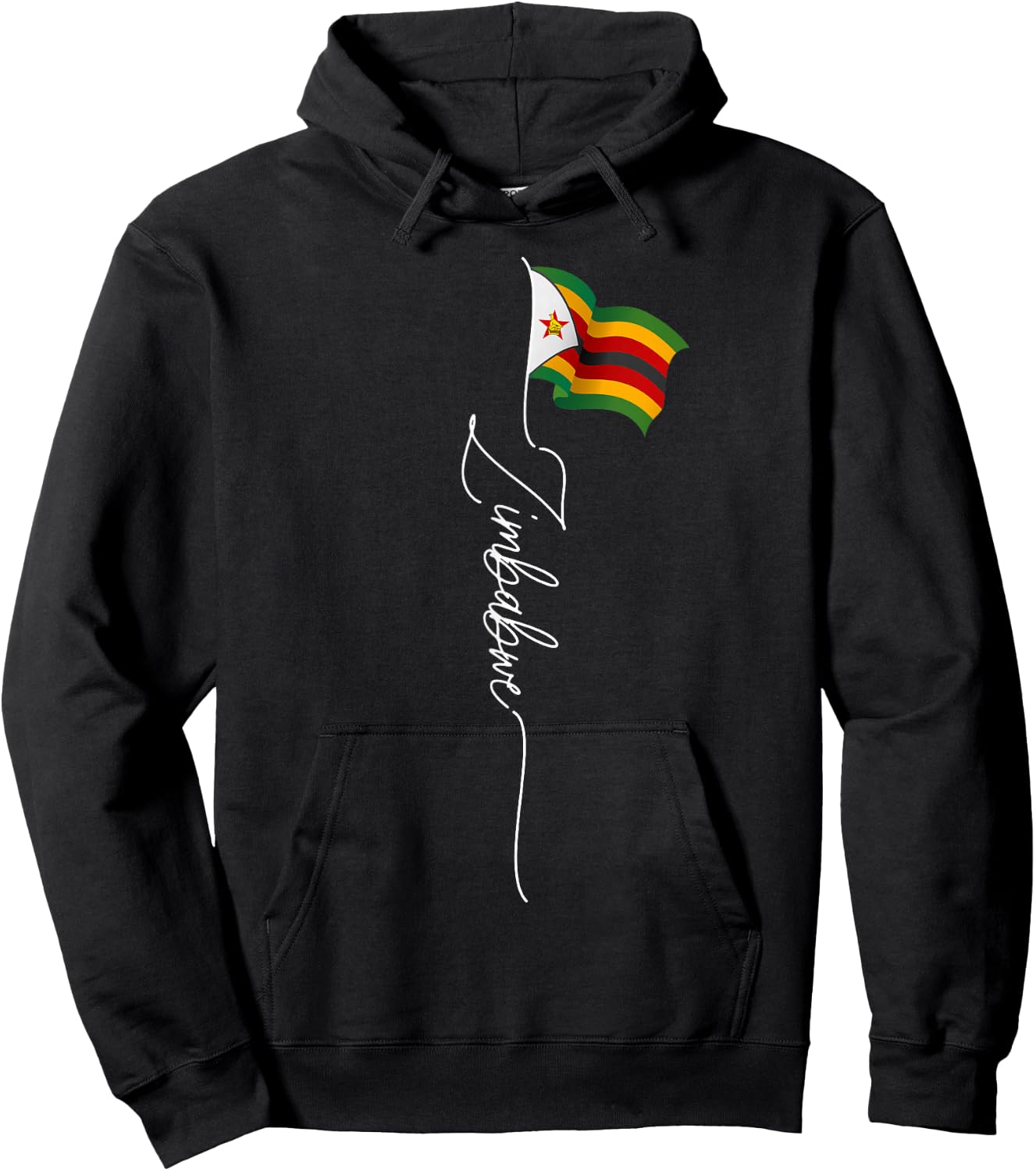 Zimbabwe, flag of Zimbabwe, Zimbabwean flag patriotic Hoodie - Hoodie | Black