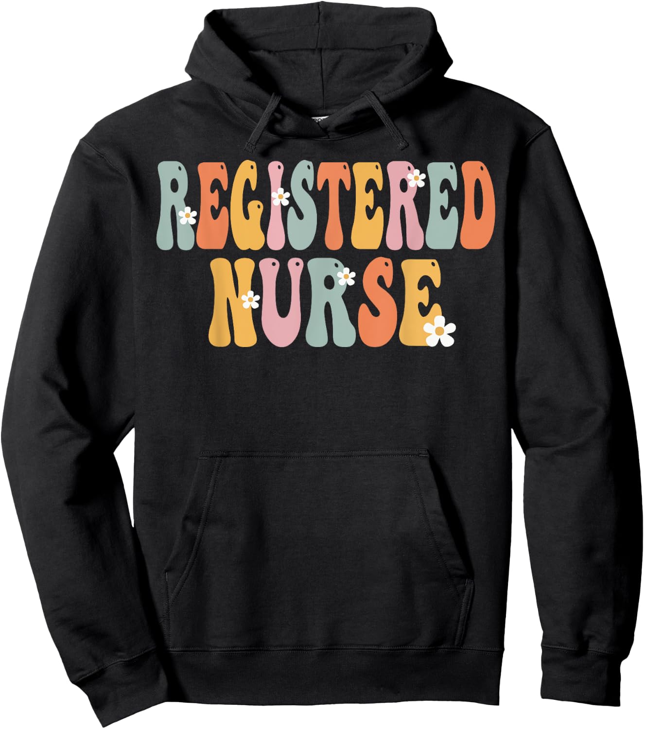 Registered Nurse Week Groovy Appreciation Day Work Hoodie - Hoodie | Black