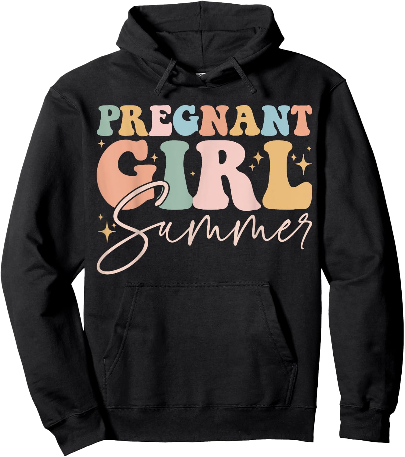 Funny Pregnancy Reveal Pregnant Girl Summer Baby Shower Hoodie - Hoodie | Black