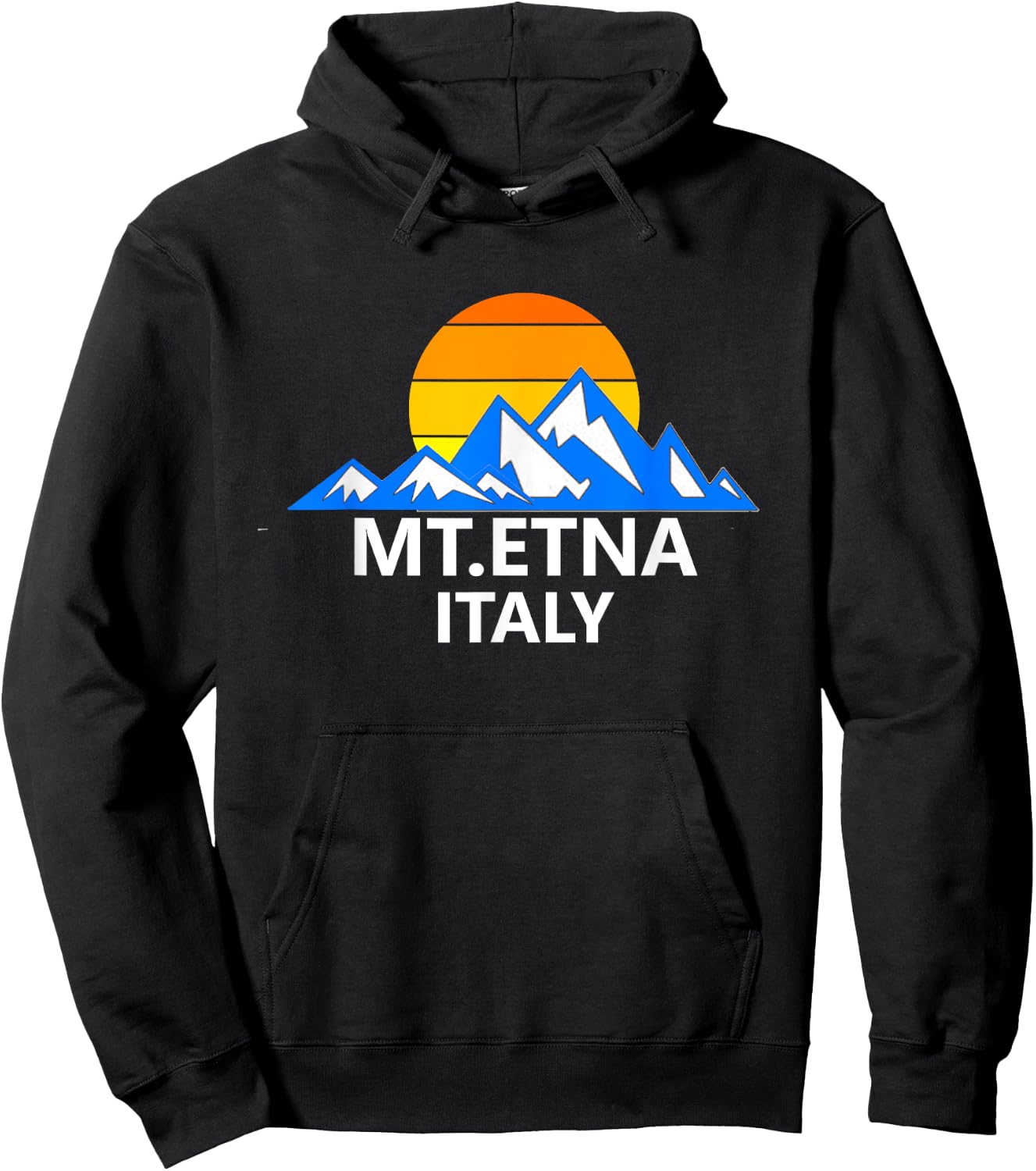 Mt Etna Italy Italian Mountain Range Hoodie - Hoodie | Black