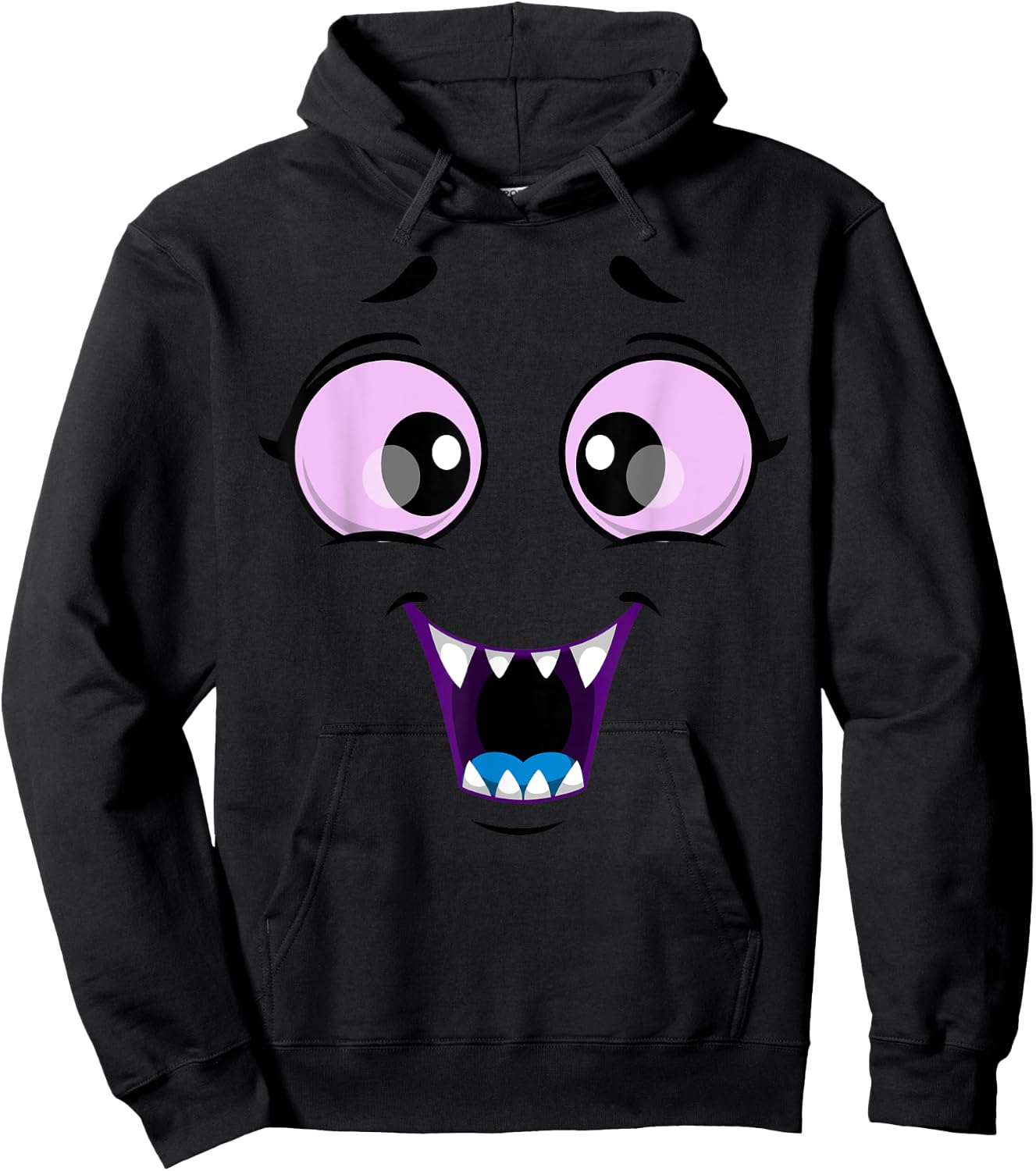 Cute Monster Face Halloween Funny Halloween Kids Adults Hoodie - Hoodie | Black