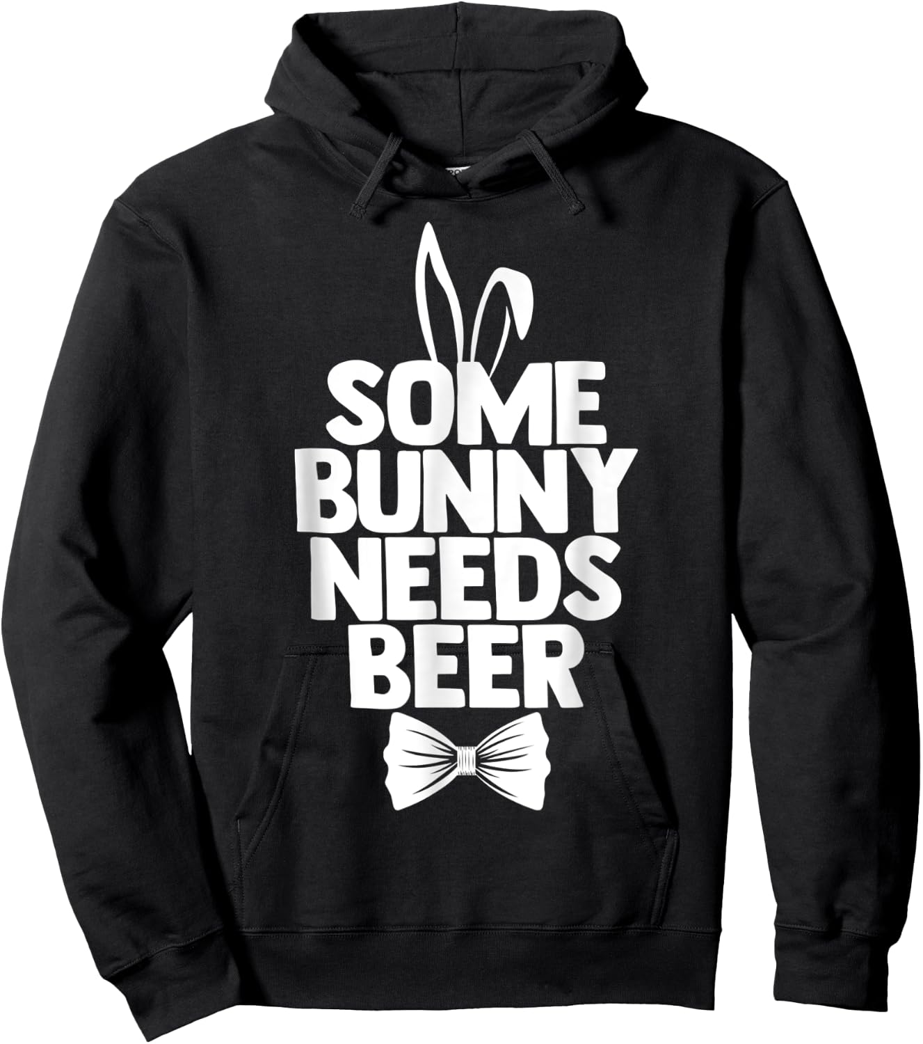 Easter Men Some Bunny Needs Beer Funny Ears Easter Day Hoodie - Hoodie | Black
