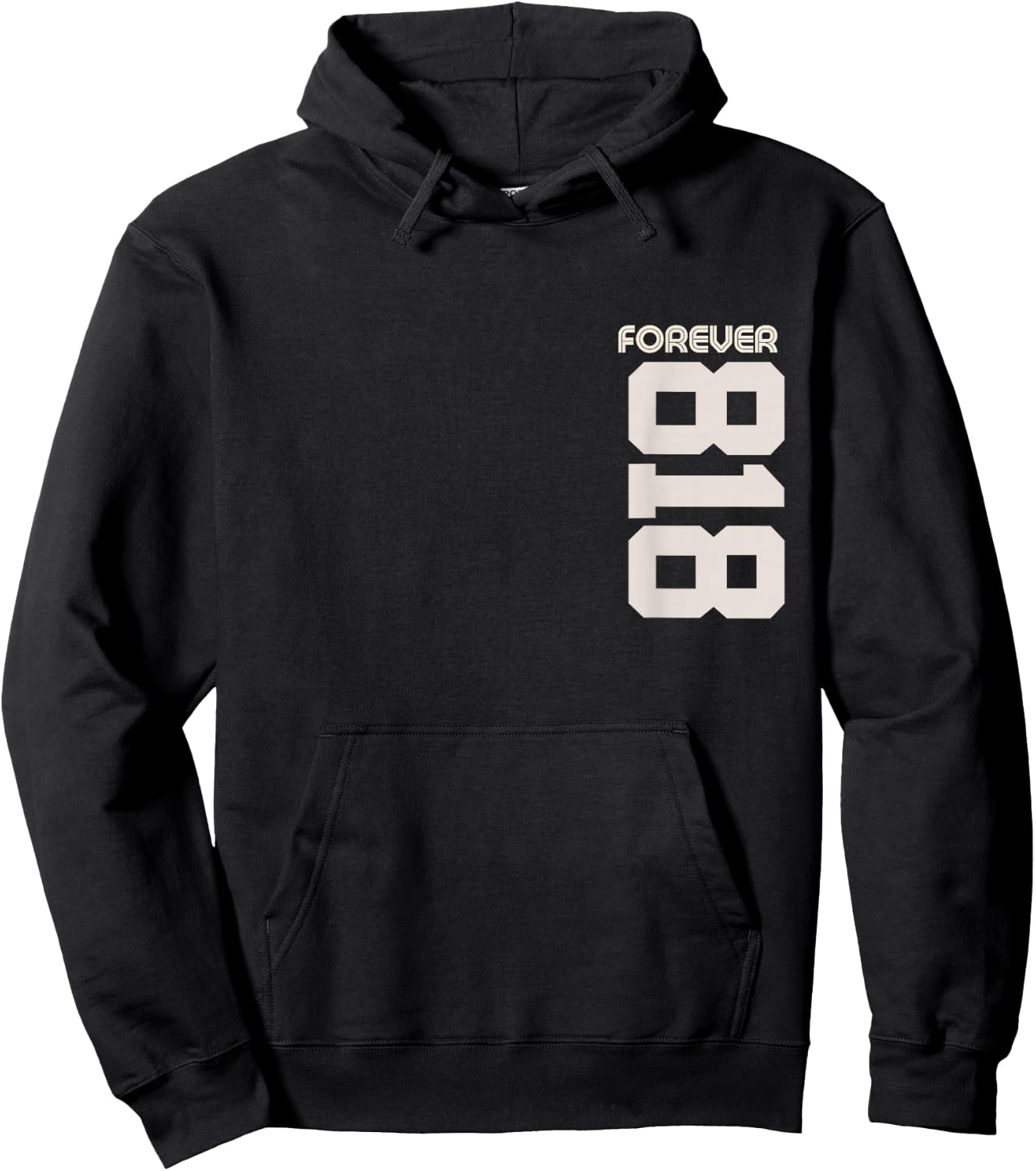 Vintage Forever 818 California Area Code 818 Hoodie - Hoodie | Black
