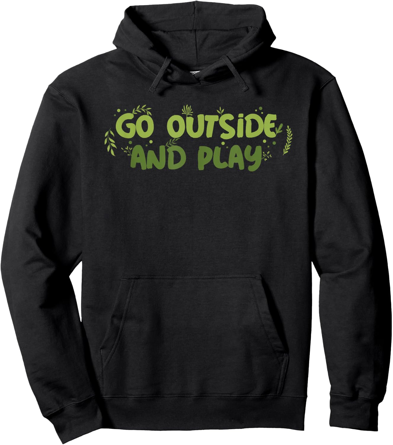 Go Outside And Play Wilderness Adventure Typography Hoodie - Hoodie | Black