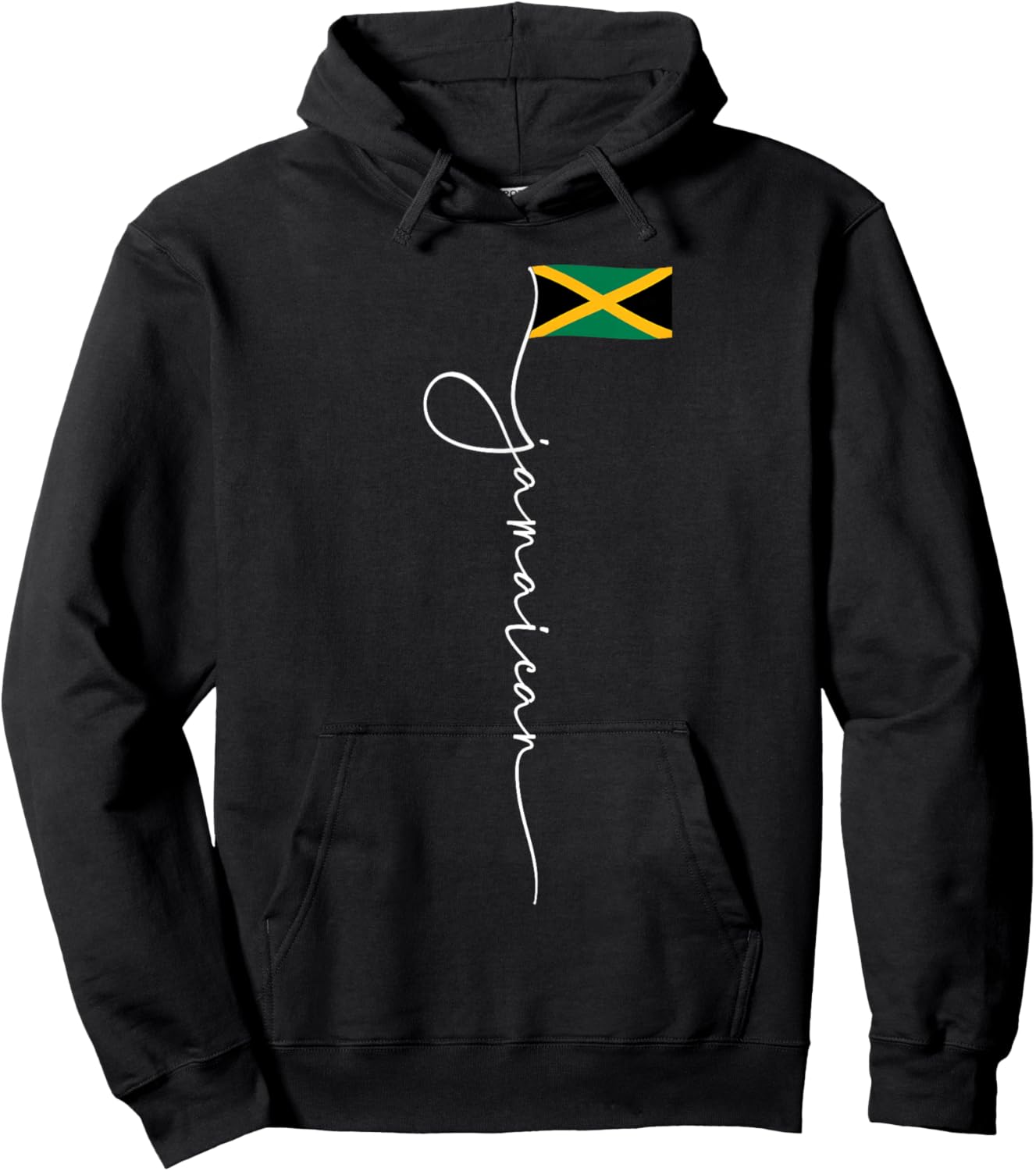 Jamaica Signature Jamaican Flag Hoodie - Hoodie | Black