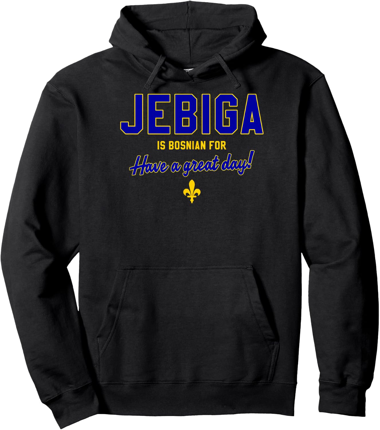JEBIGA is Bosnian for Have A Nice Day Funny Bosnia Flag Gift Hoodie - Hoodie | Black