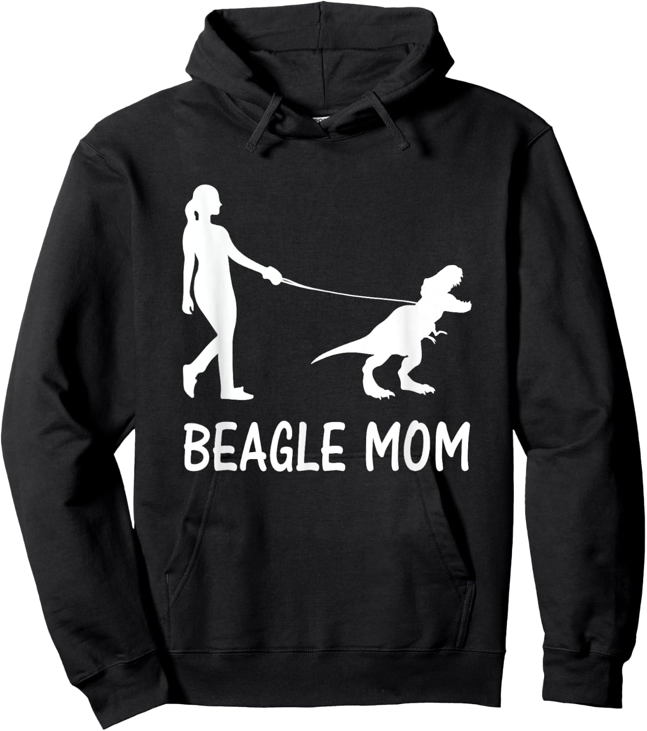 Beagle Mom Dog Beagle Mama Dinosaur Women Mothers Day Hoodie - Hoodie | Black