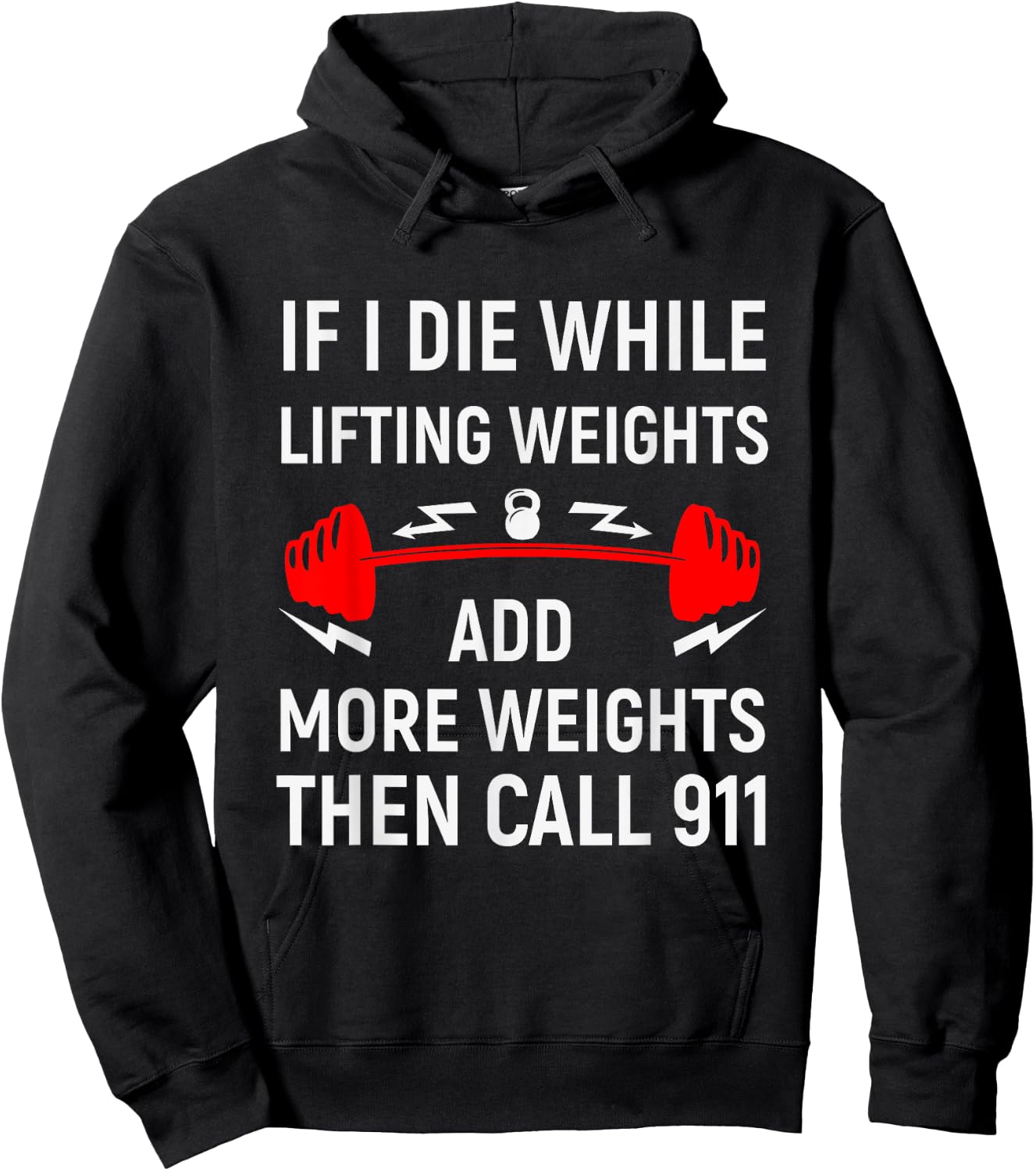 If I Die While Lifting Weights - Funny Gym & Workout design Hoodie - Hoodie | Black