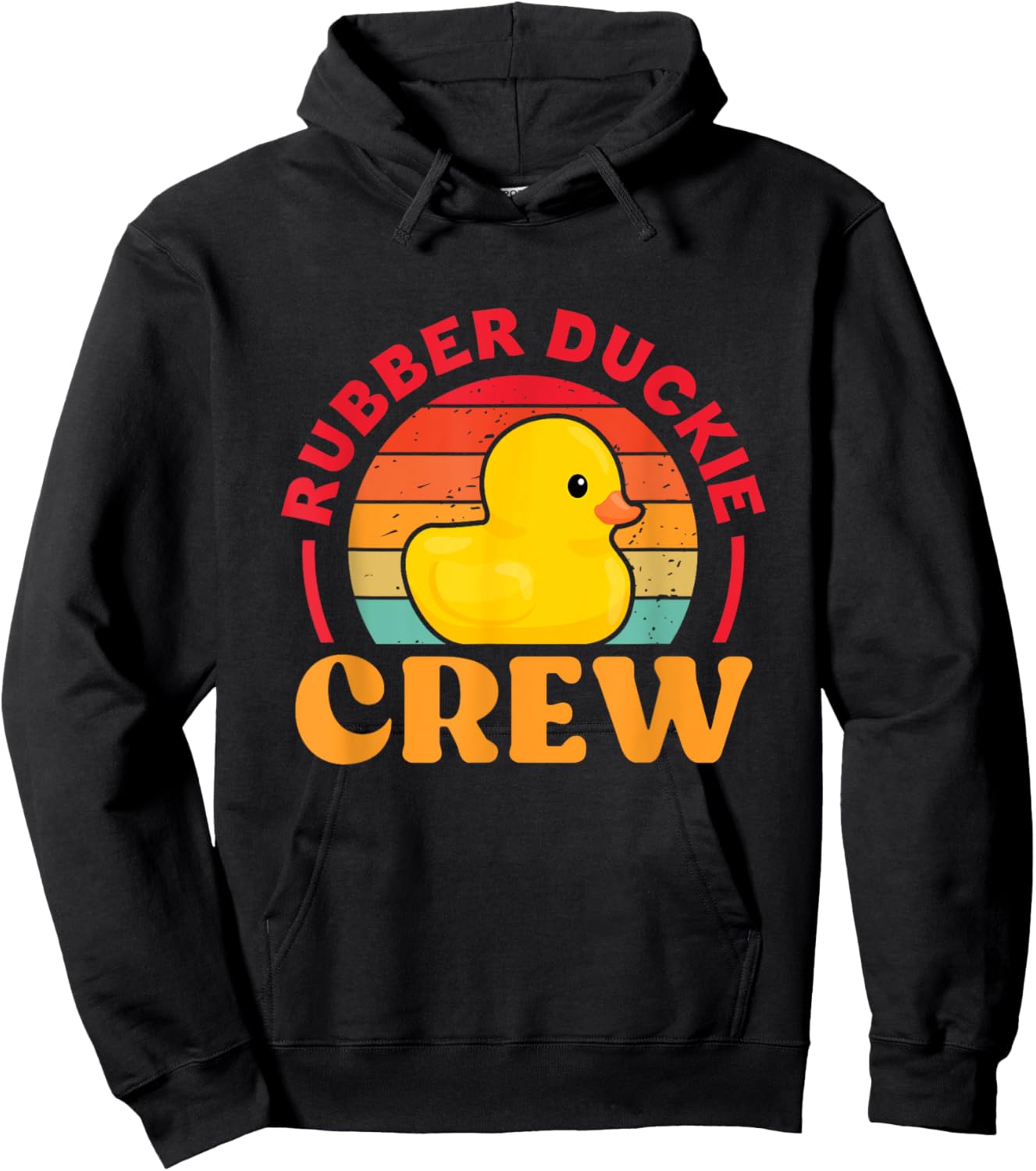 Rubber Duckie Crew Duck Duckling Retro Hoodie - Hoodie | Black