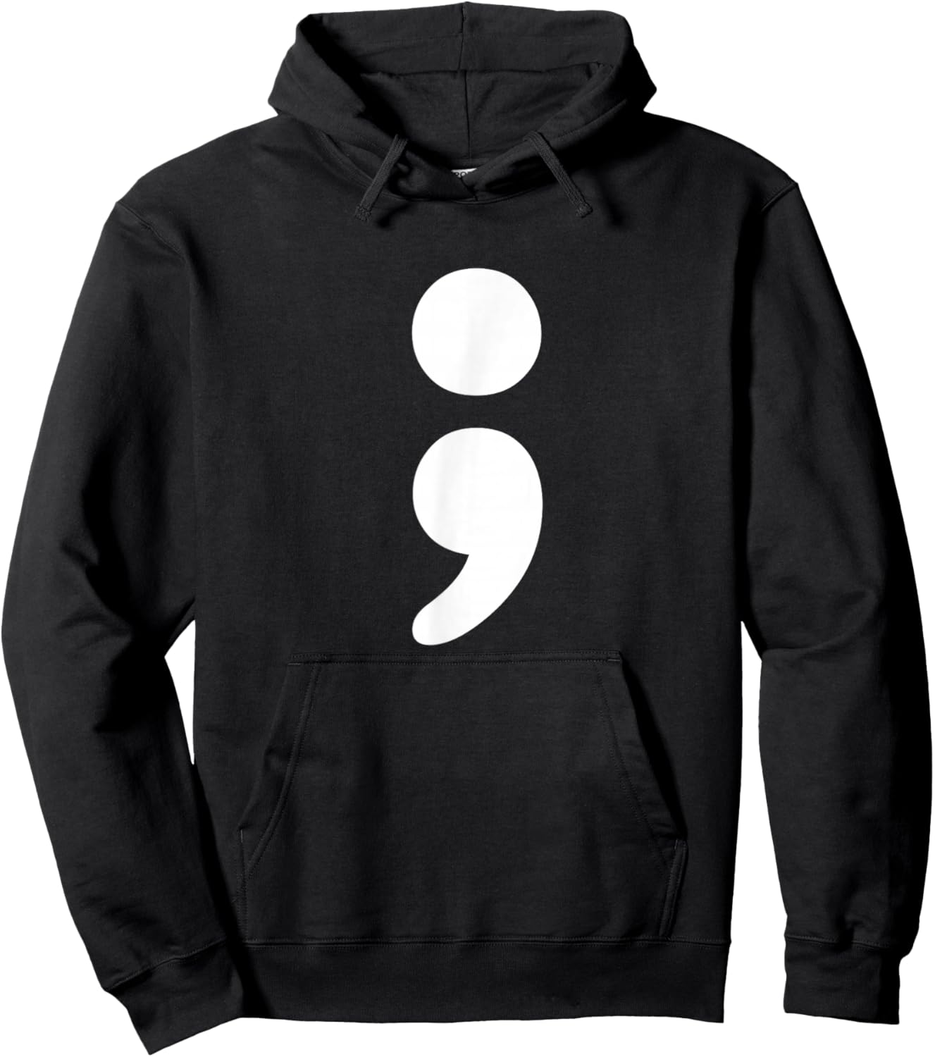 Semicolon Mental Health Matters Awareness Month Hoodie - Hoodie | Black