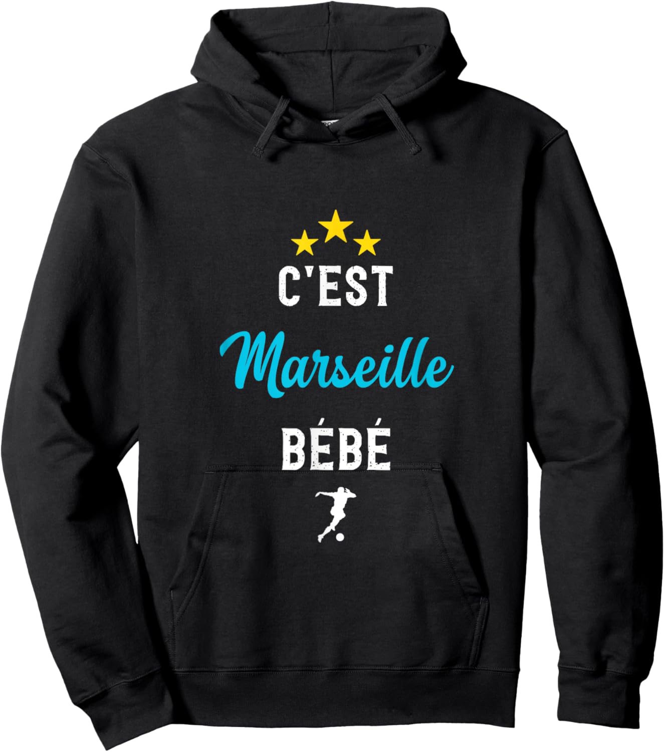 C'est Marseille Baby Gift OM Marseille Football Supporter Hoodie - Hoodie | Black