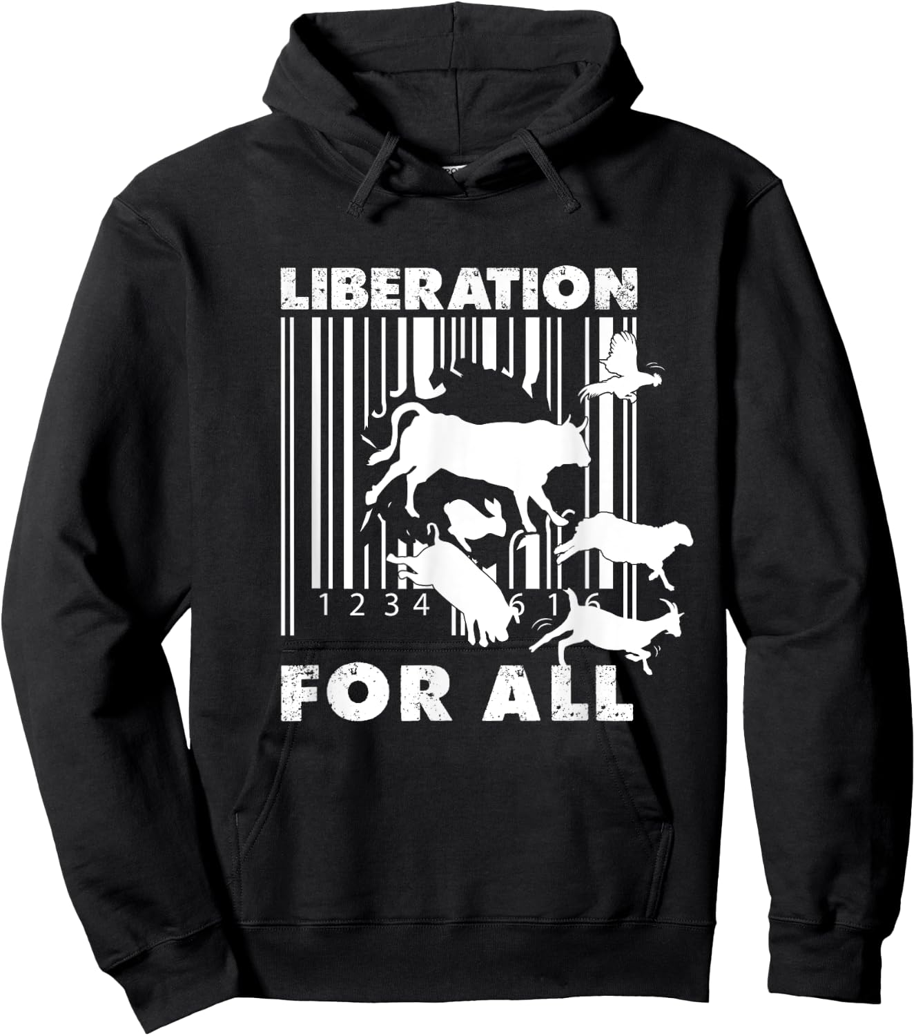 Liberation For All Animal Rights Hoodie - Hoodie | Black
