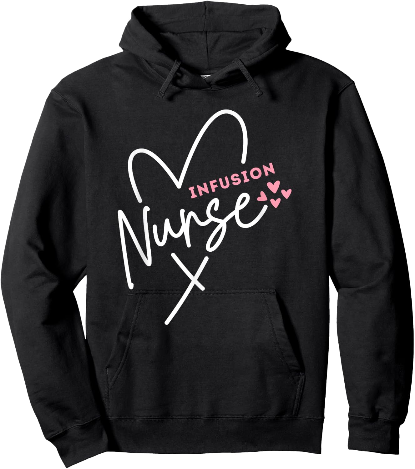 Cute Infusion Nurse Heart Novelty Graphic Gift Group Hoodie - Hoodie | Black